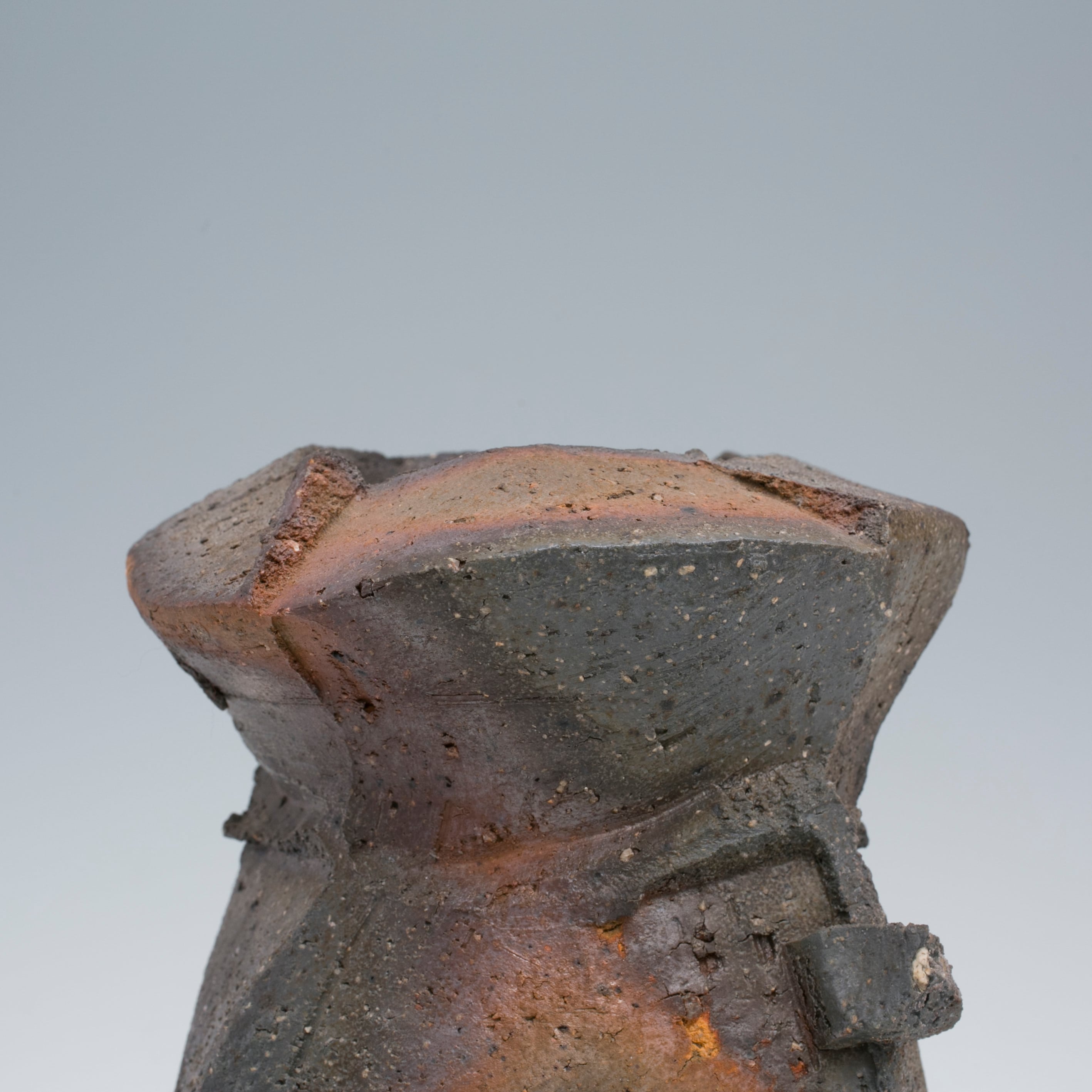 備前焼 花入 耳付 双耳 隠崎隆一 花瓶 花器 共箱 茶道具 茶会 床飾り