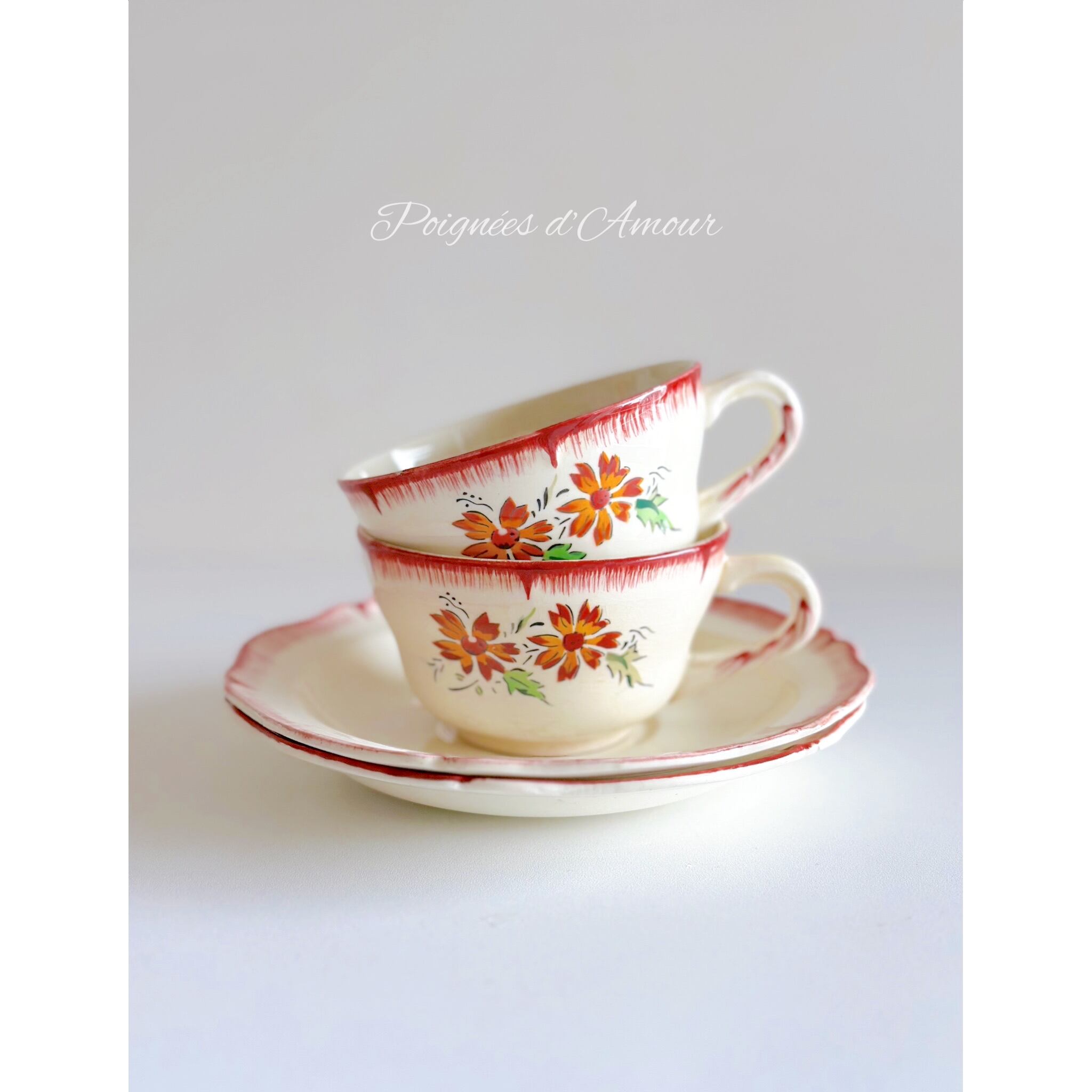 Creil et Montereau クレイユ・モントロー カップ&ソーサー B