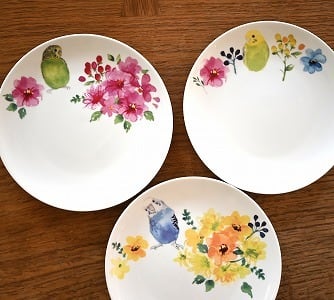 18cmプレート（80羽の中からお好きな鳥・インコを選べます） | TORINKO