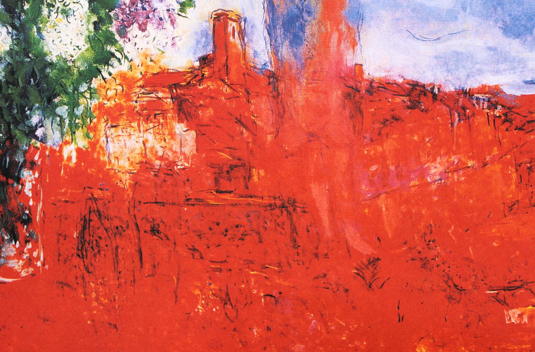 マルク シャガール作品「セントポール上空のカップル」額縁4色選択可能