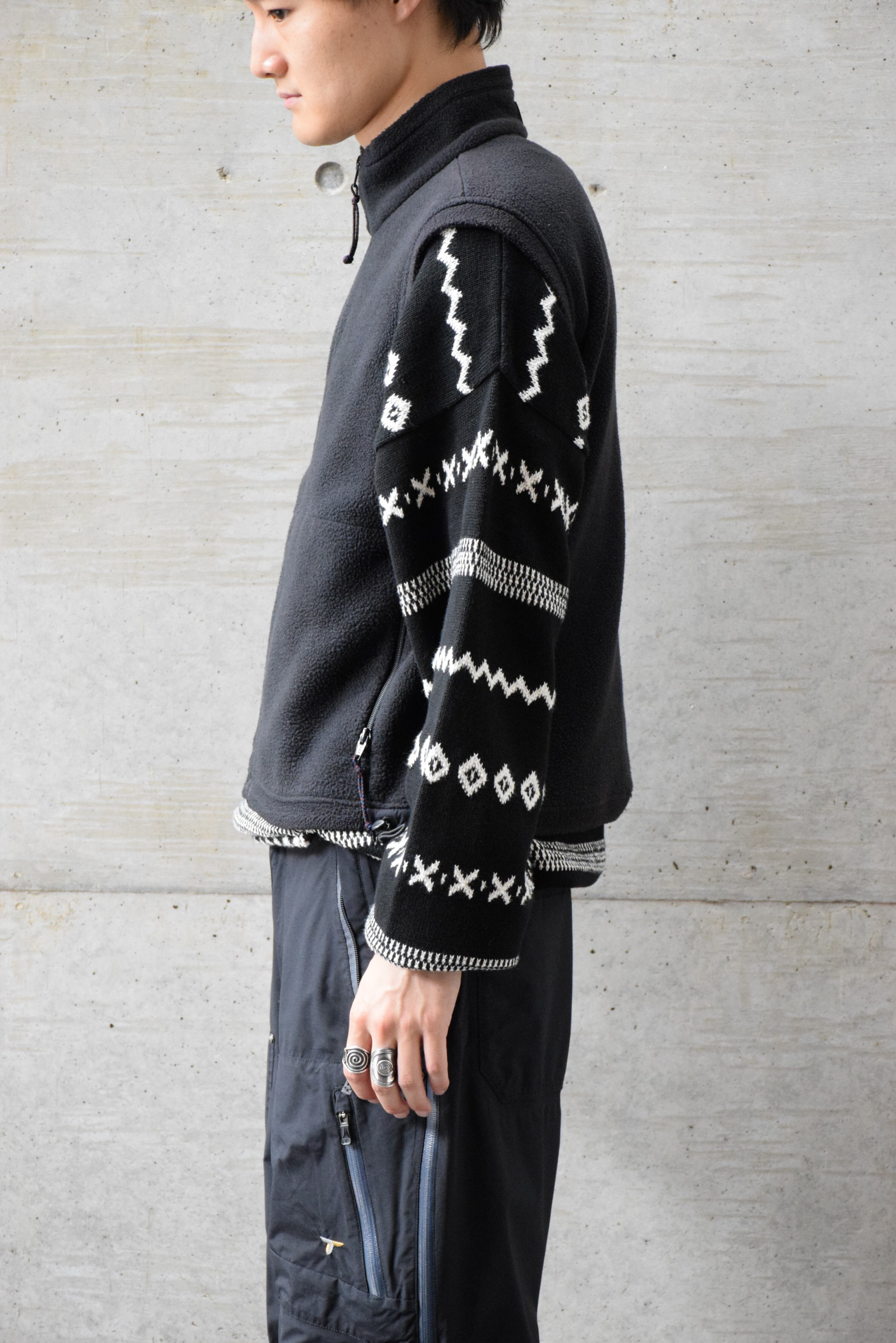 90's USA製 REI フリースベスト メンズM ブラック アールイーアイ