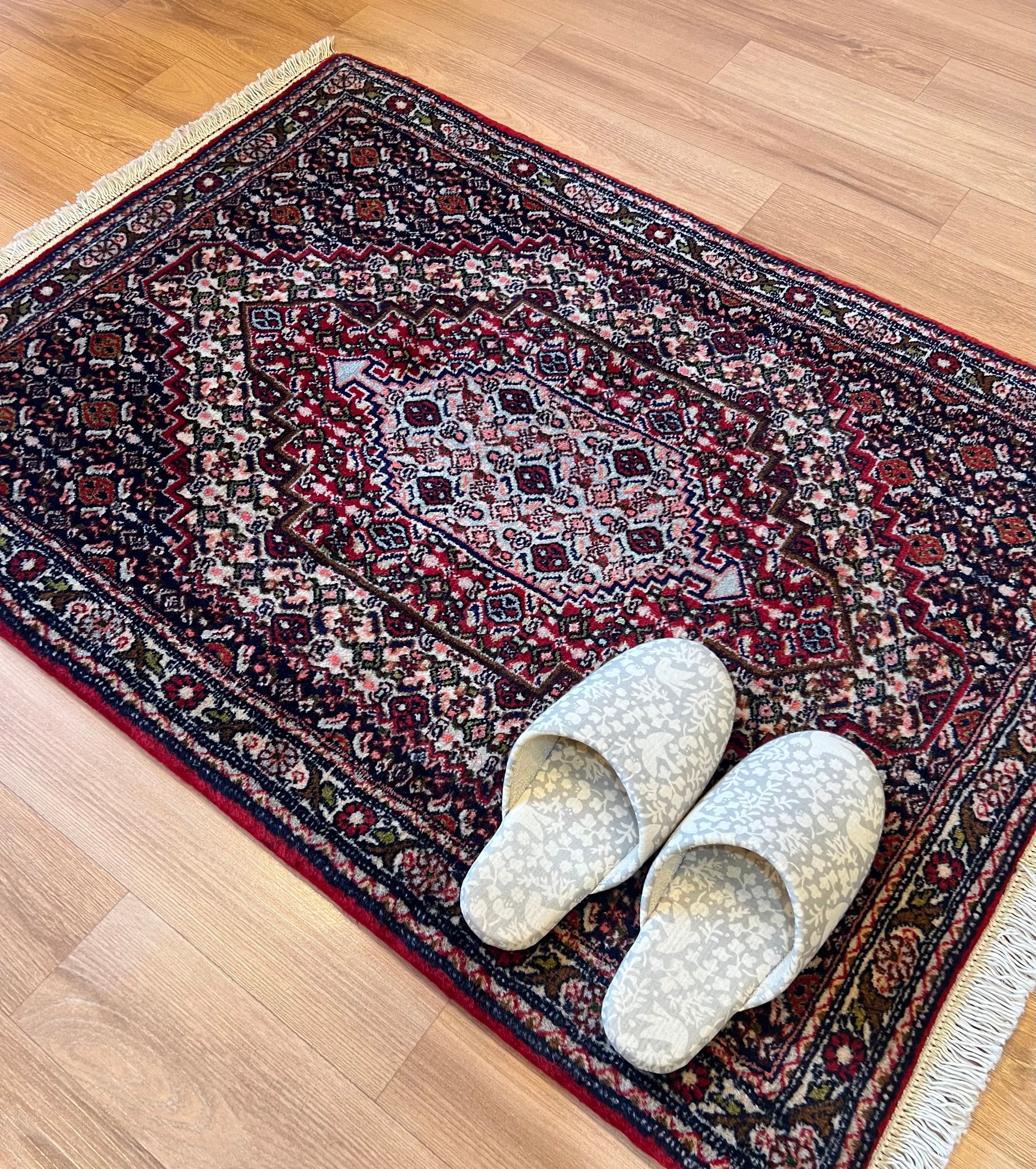 40×40cm ペルシャ絨毯 手織りギャッベ アマレ族ギャッベ ギャベ 40