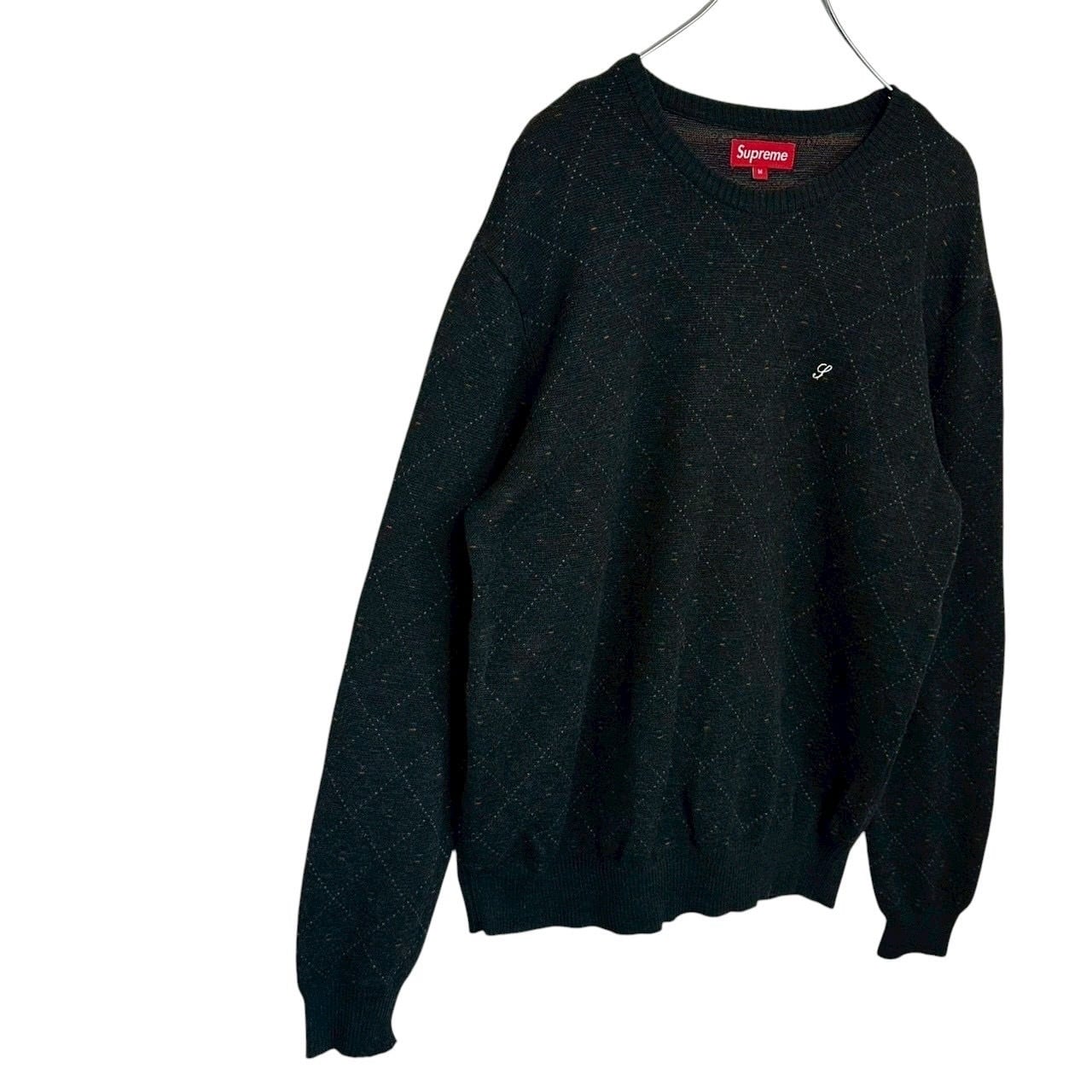 supreme シュプリーム ニットセーター M 刺繍ロゴ ワンポイントロゴ