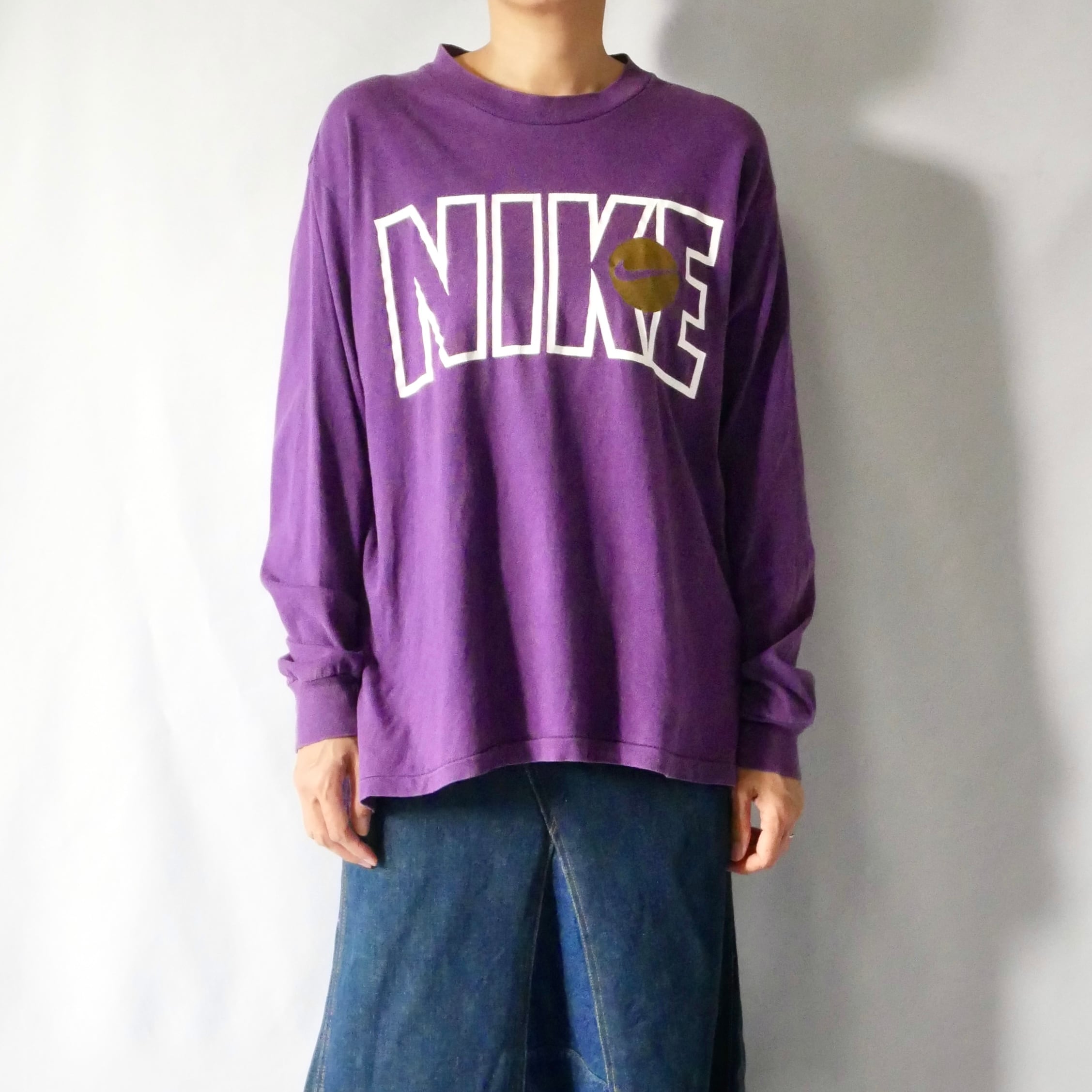 90s madein USA NIKE purple longsleeve Tshirt 90年代 アメリカ製