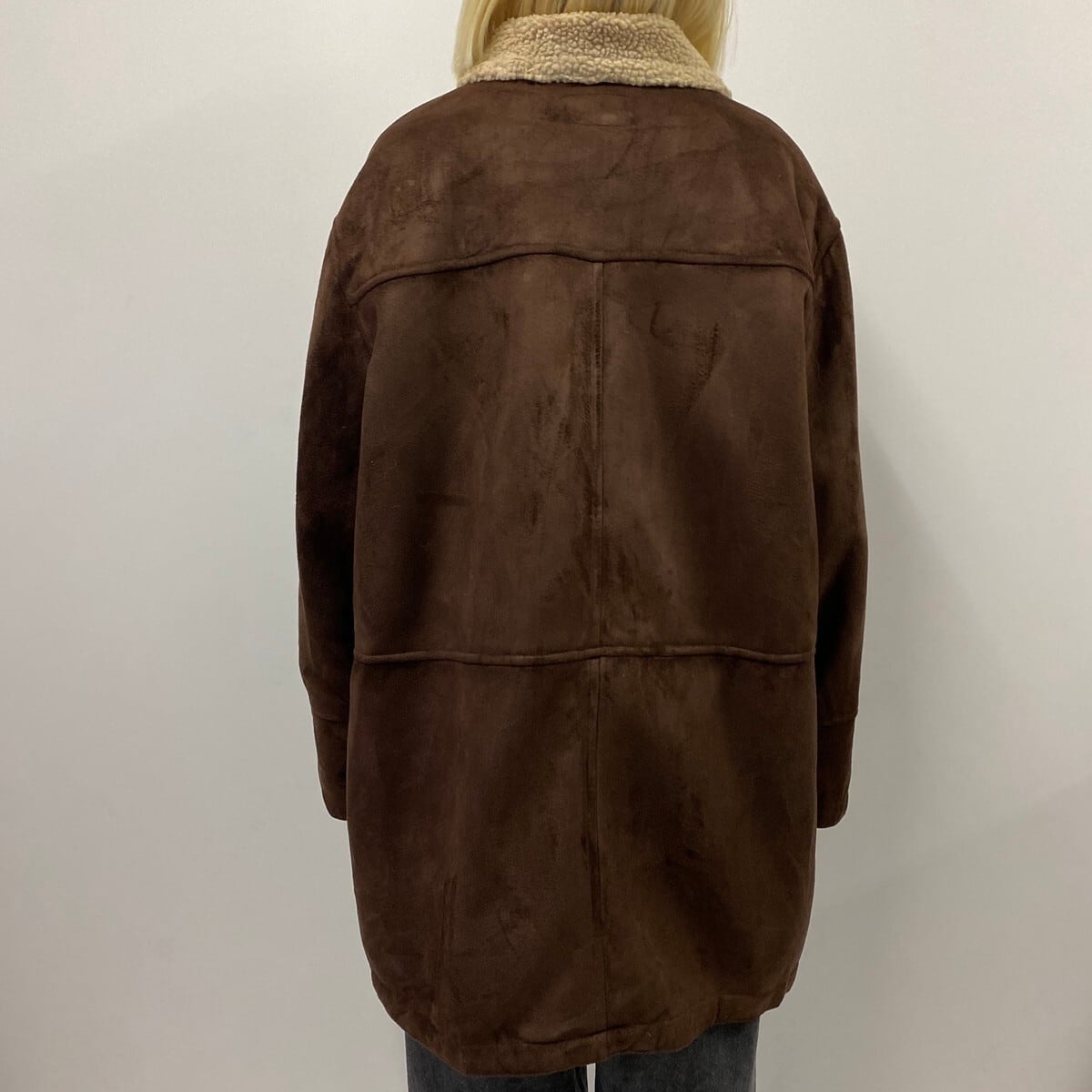 LAUREN ラルフローレン フェイクムートン ランチコート レディース 1X