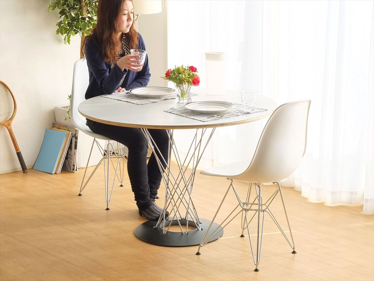 ダイニングテーブル サイクロンテーブル 丸テーブル 幅105cm Cyclone