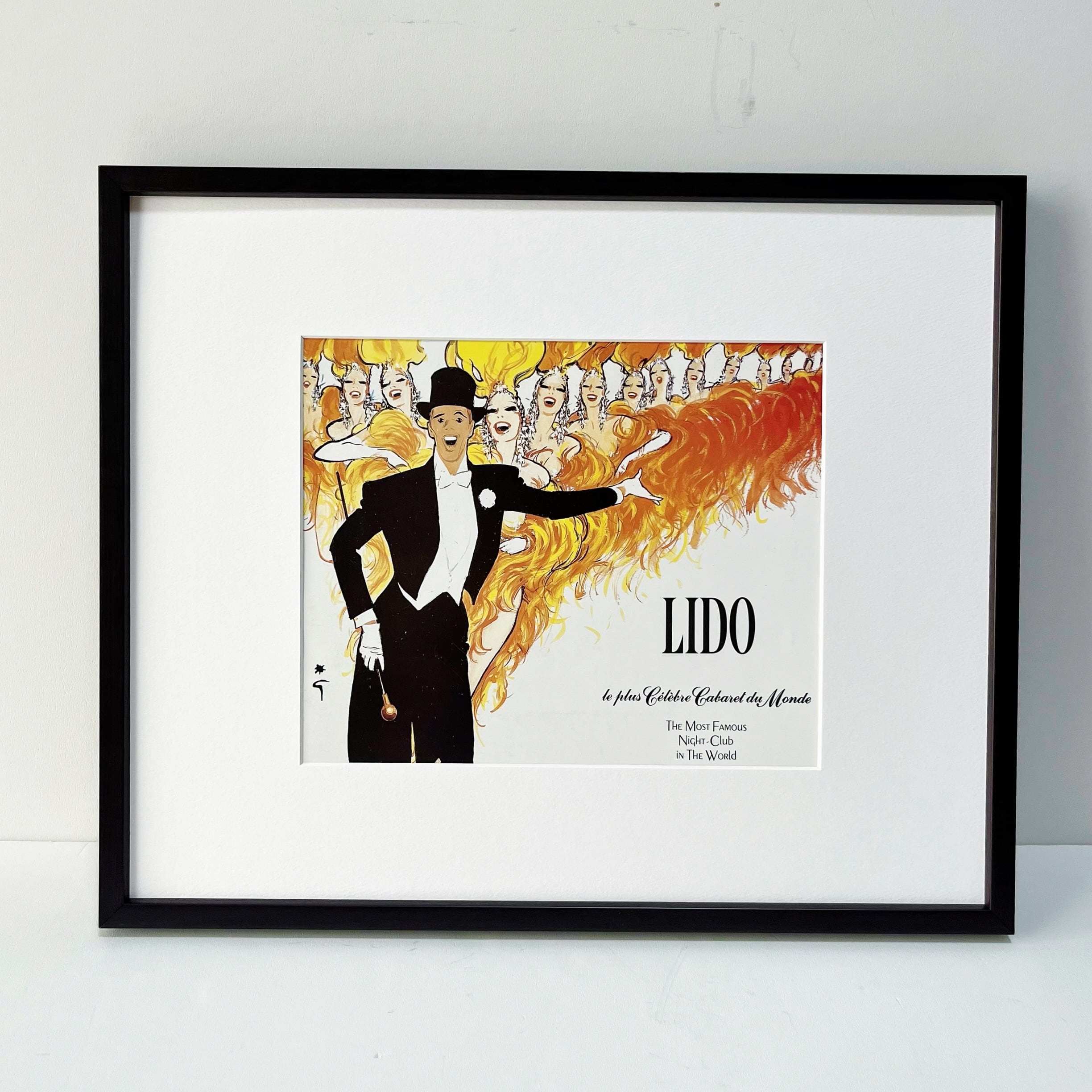 1950 広告＞LIDO Rene Gruau ルネ・グリュオ ポスター ヴィンテージ