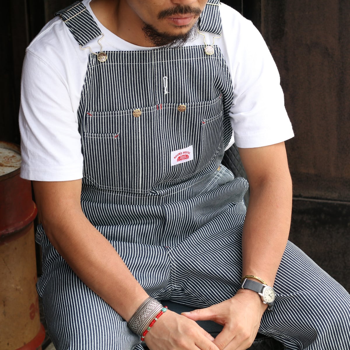 ROUND HOUSE ラウンドハウス #45 ヒッコリー ヴィンテージストライプ