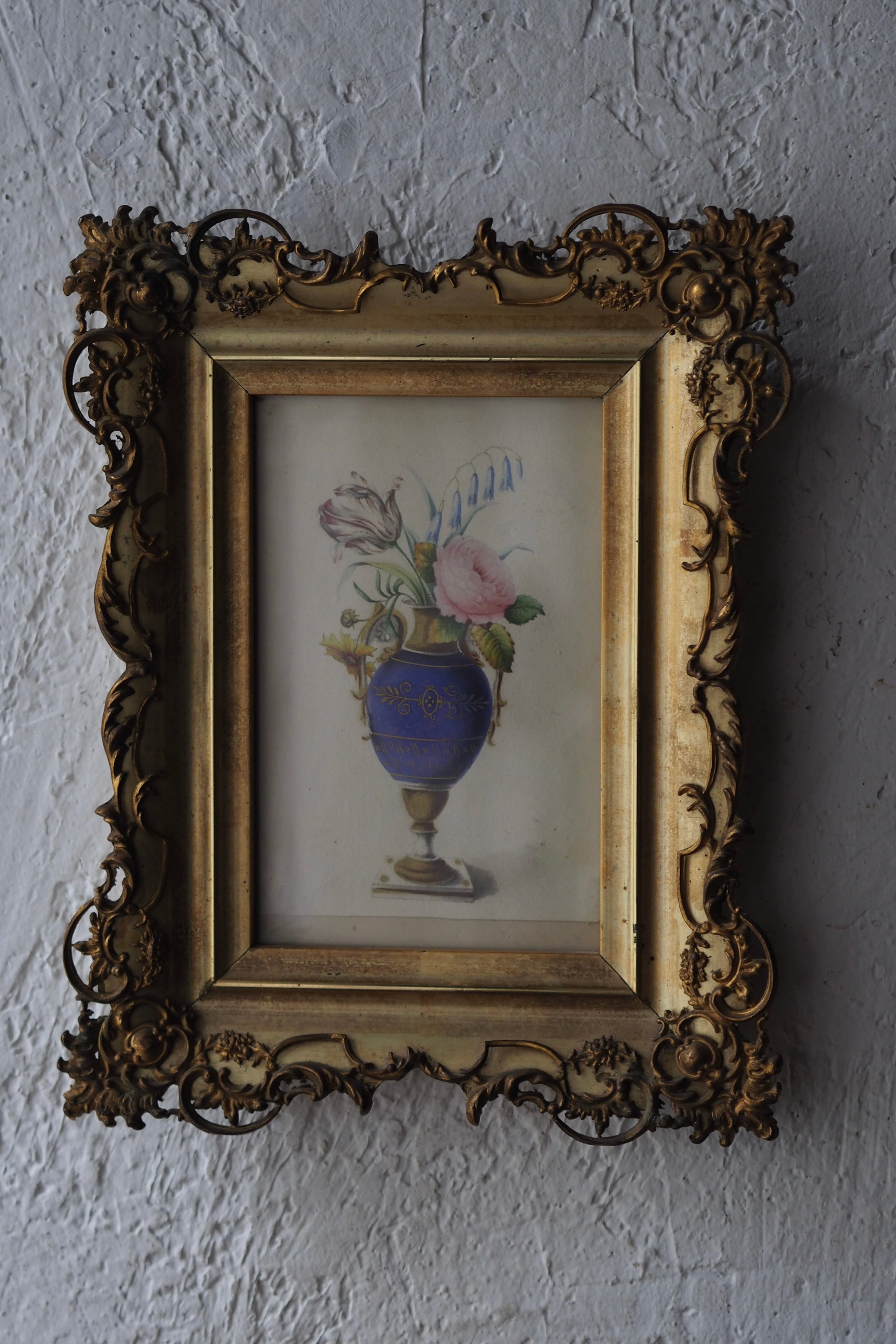 壺と花 オルモル装飾額 No.1-antique gilt bronze frame
