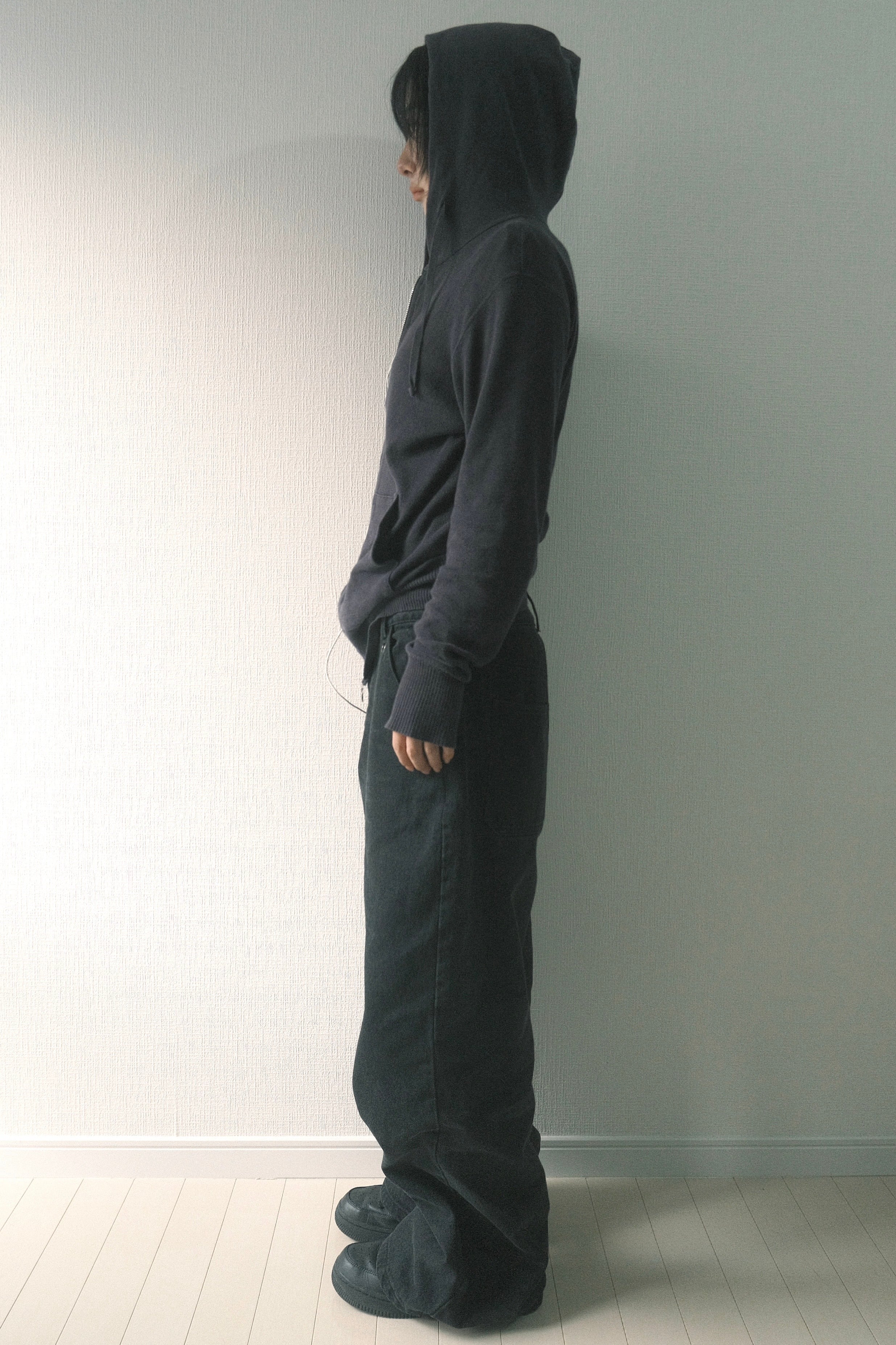 Washed wide straight denim black | Canyon Clothing