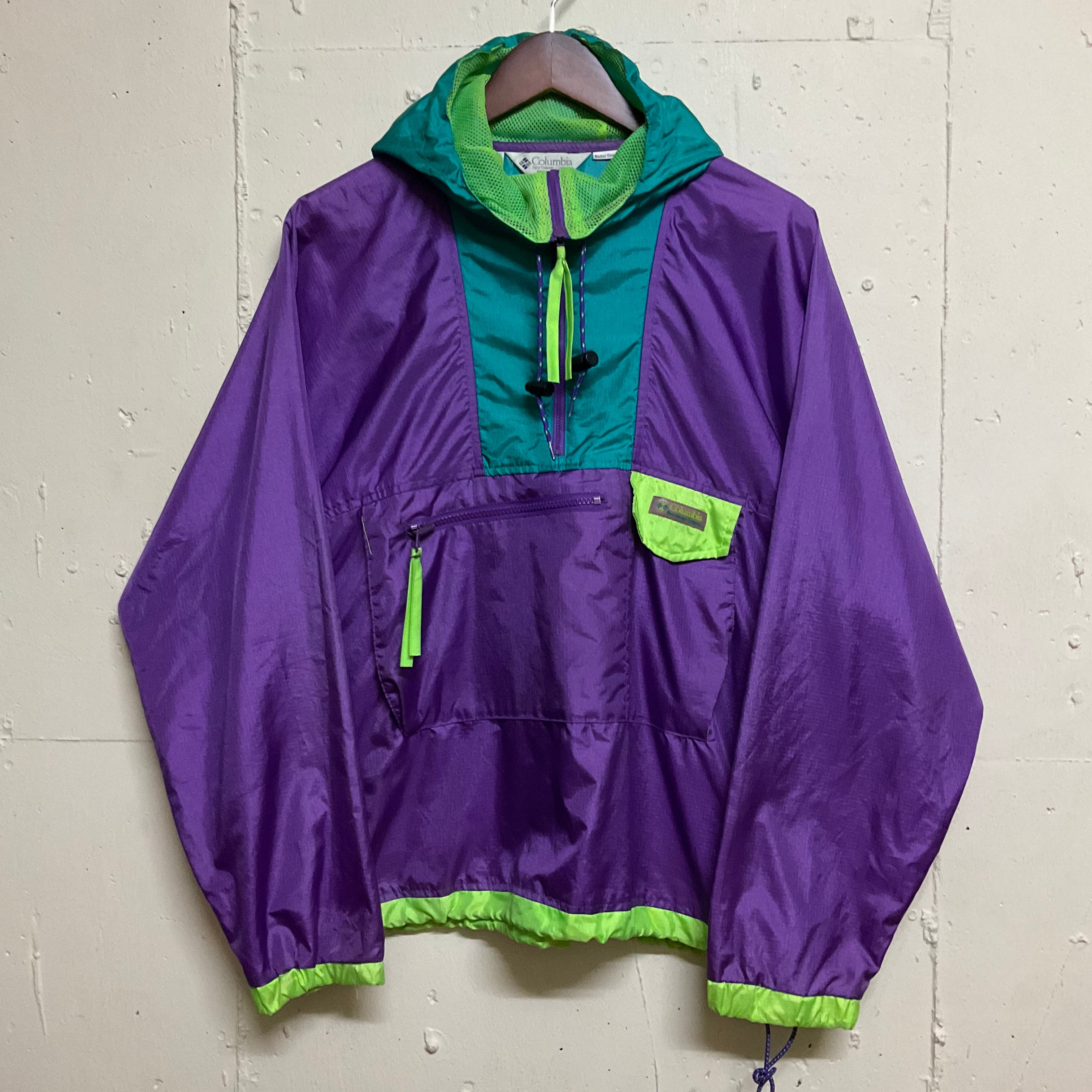 90年代 90s Colombia コロンビア プルオーバー ハーフジップ