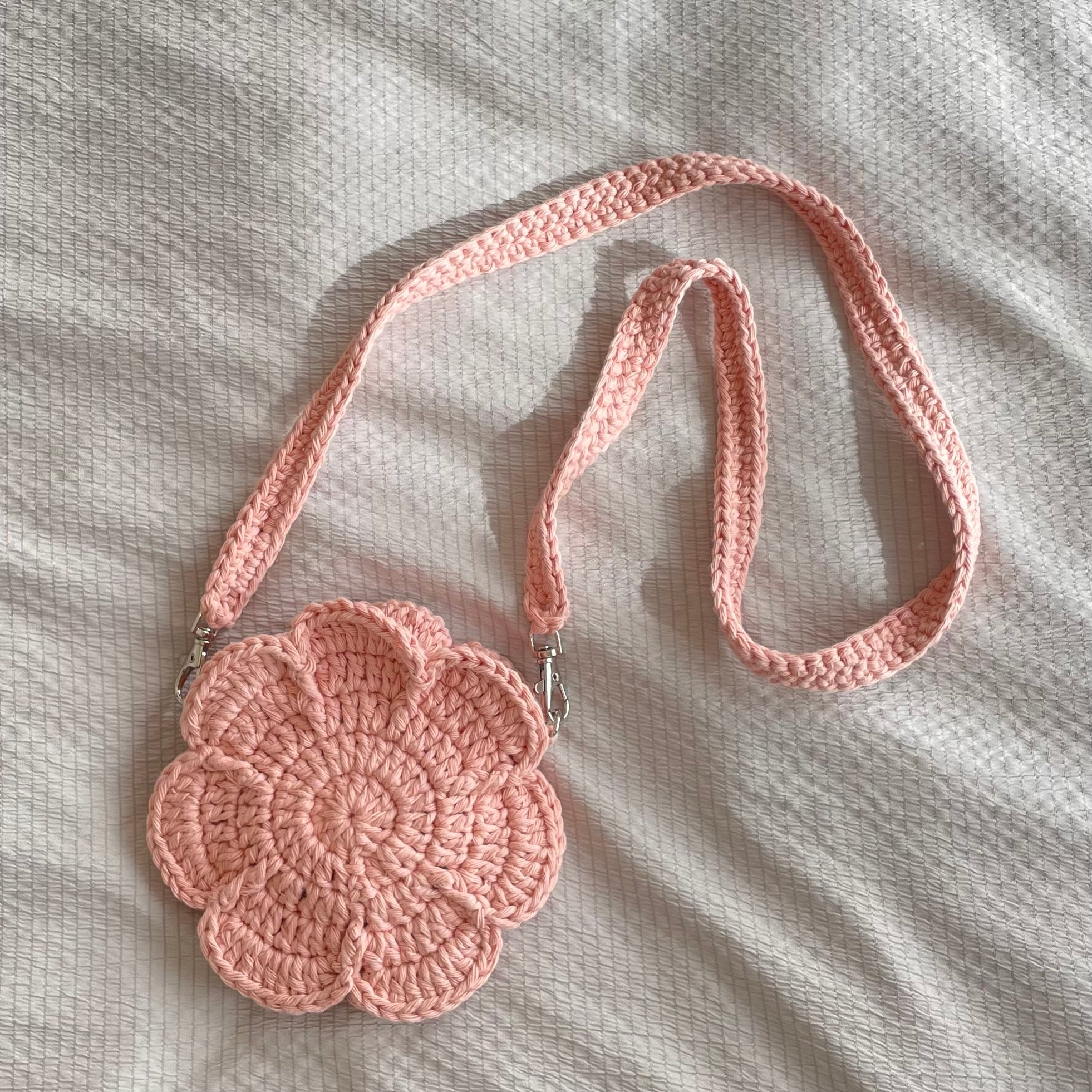 ビーズバッグ ハンドバッグ 和装 総ビーズ 白 ピンク 花柄 がま口 | Pay ID