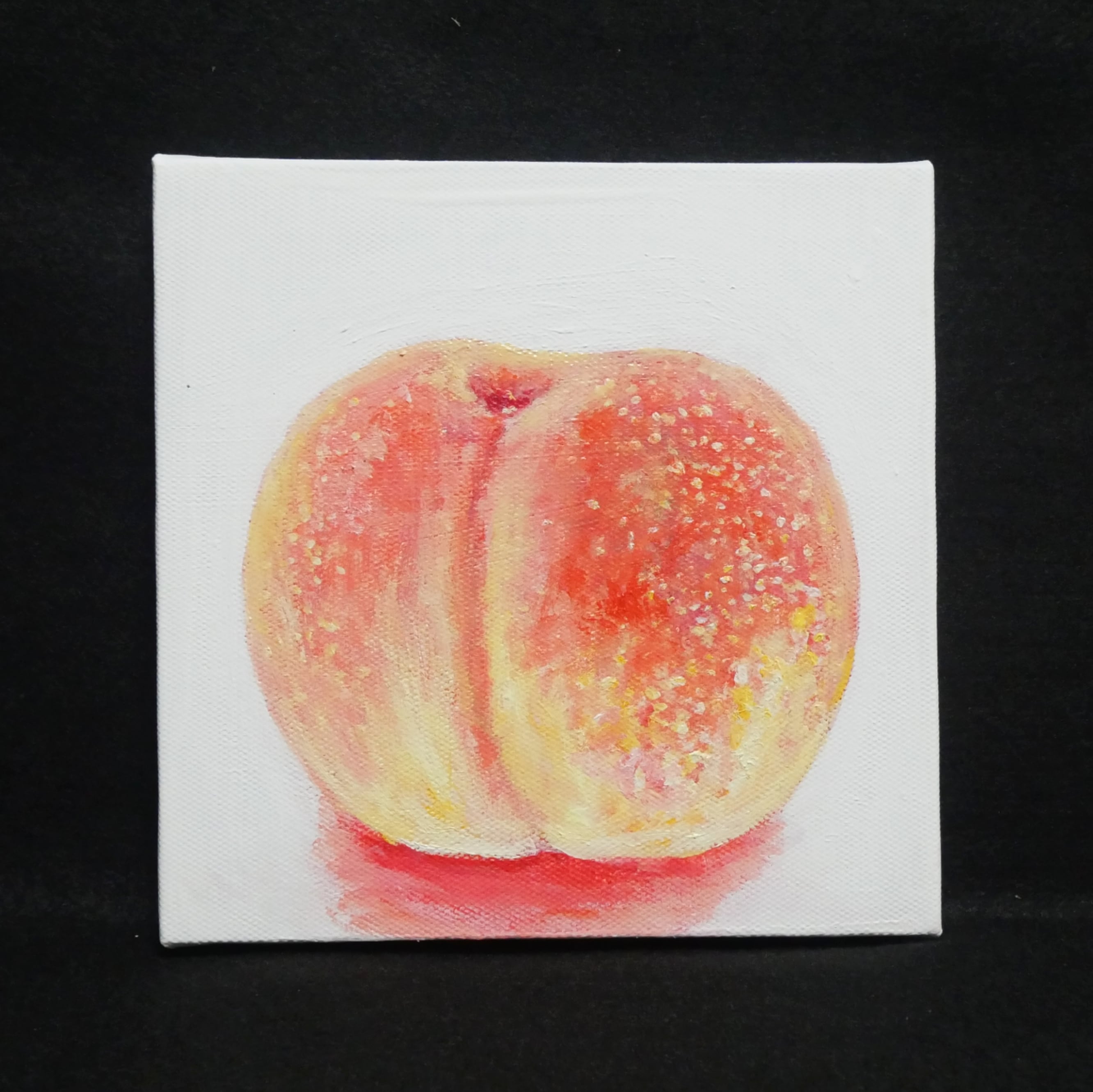 油絵 絵画 アートパネル【桃】 | HIROSHI1990