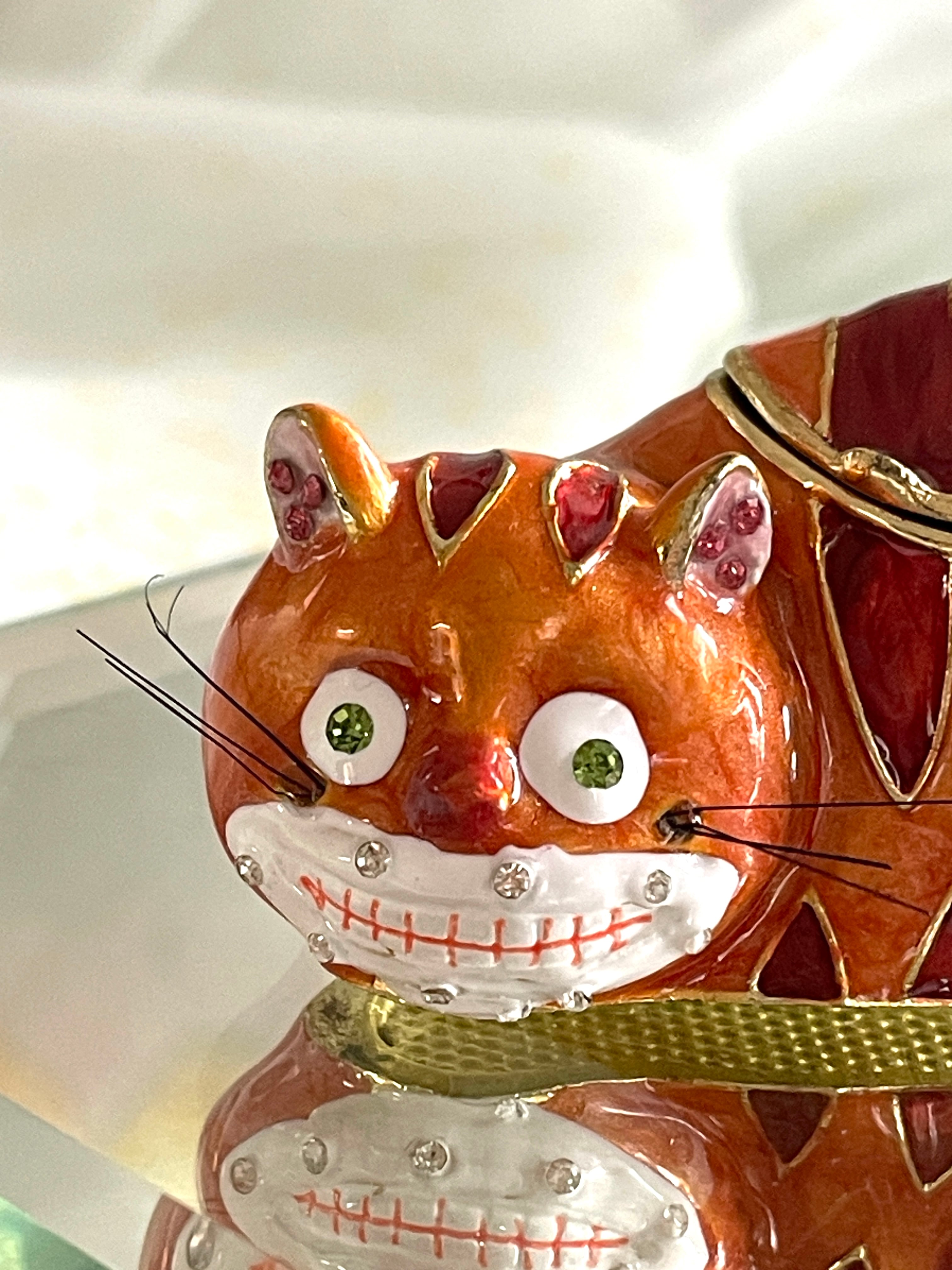 ◇送料込◇チェシャ猫②◇ネックレス付きエナメルBOX◇シークレット