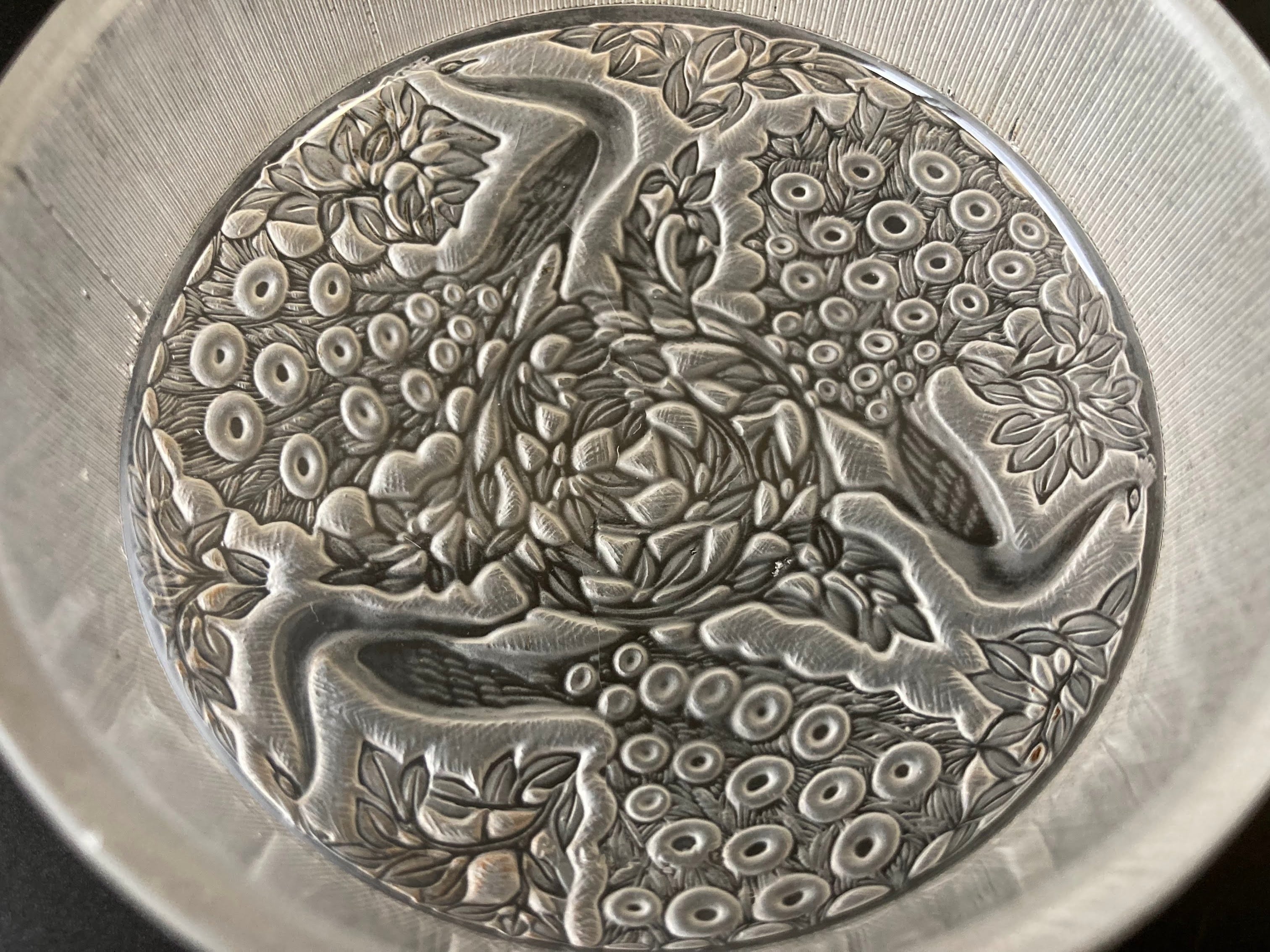 ルネ・ラリック R LALIQUE 蓋物 小物入れ パウダーボックス 未使用