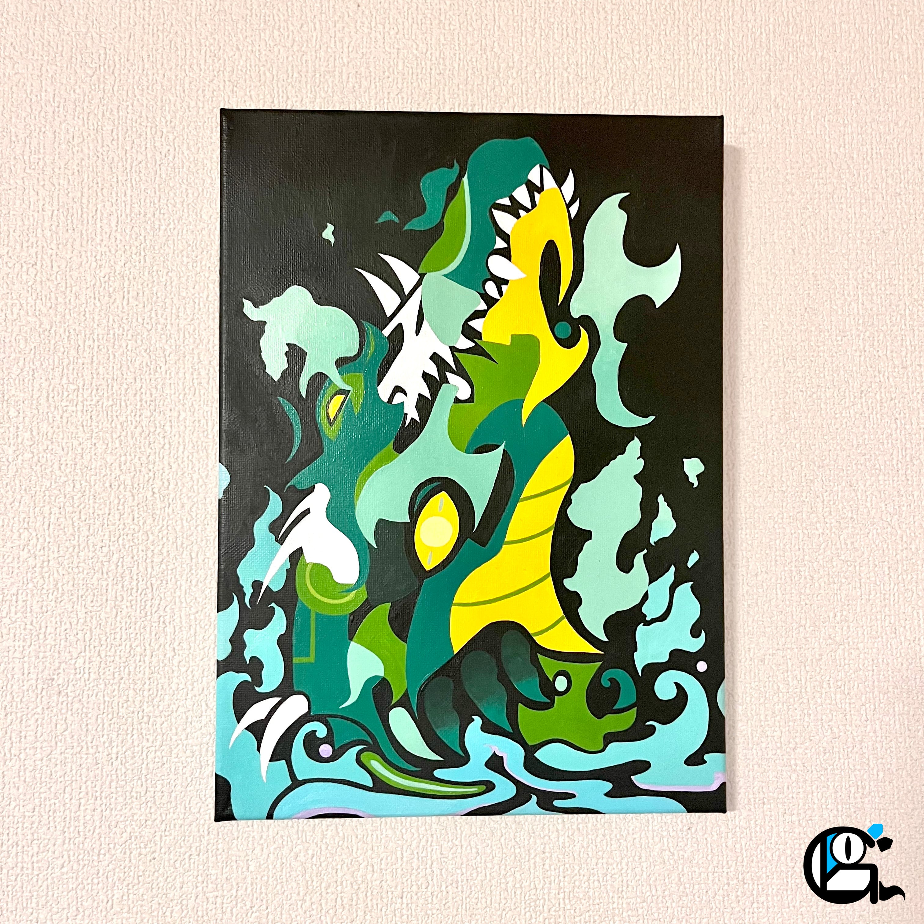 リザーアイズアクリル画 イグアナ | lizaeyes