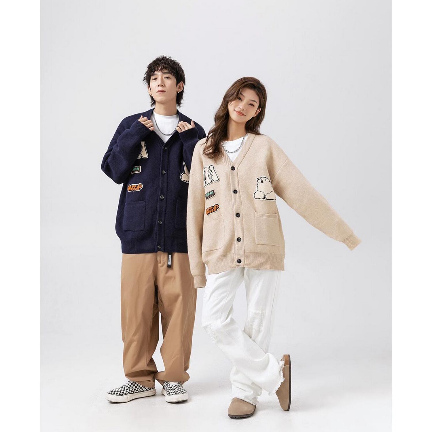 ストリート 白熊 カーディガンセーター T1221 | wshot