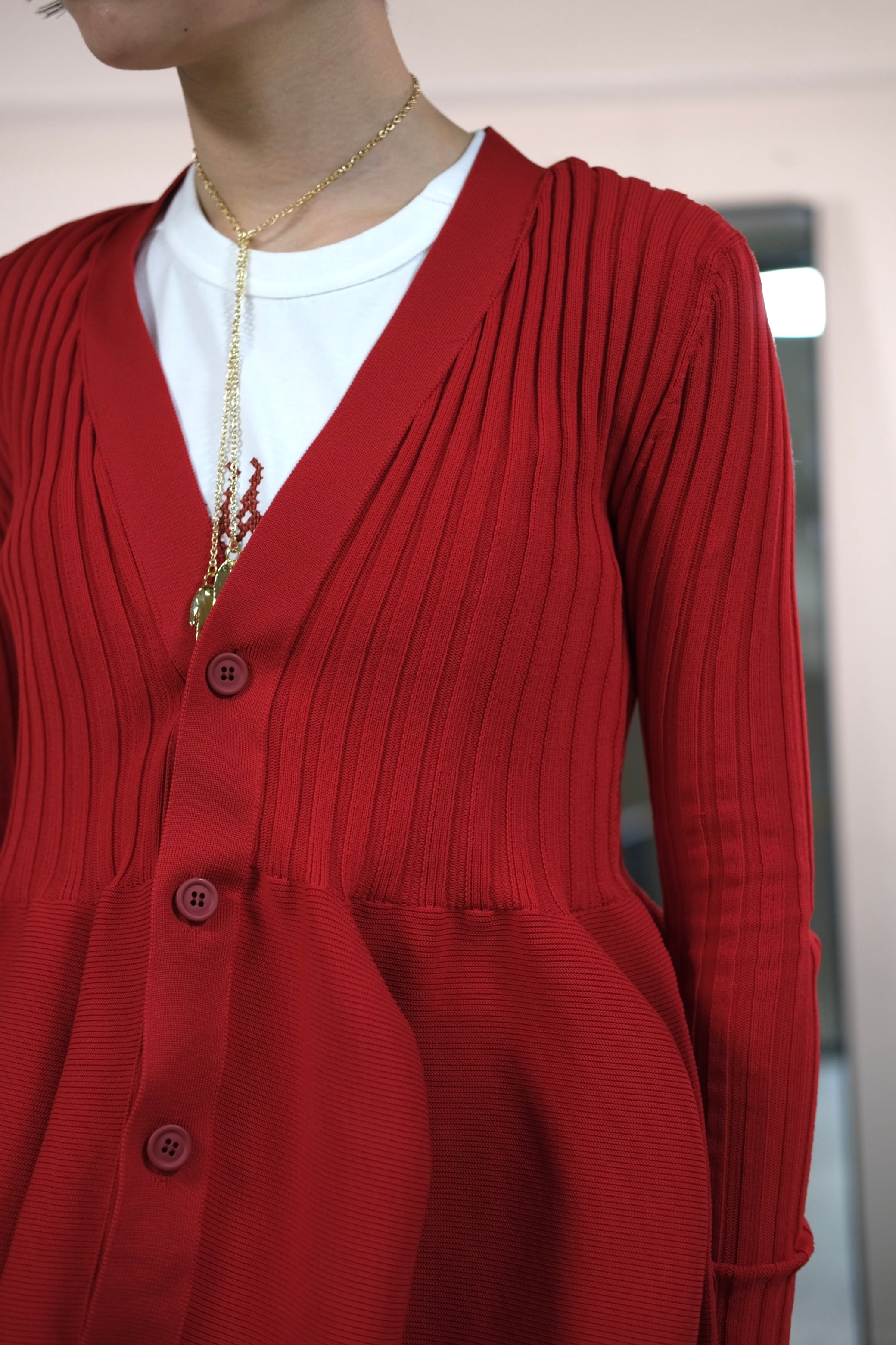 CFCL】POTTERY CARDIGAN 1 - red | loop