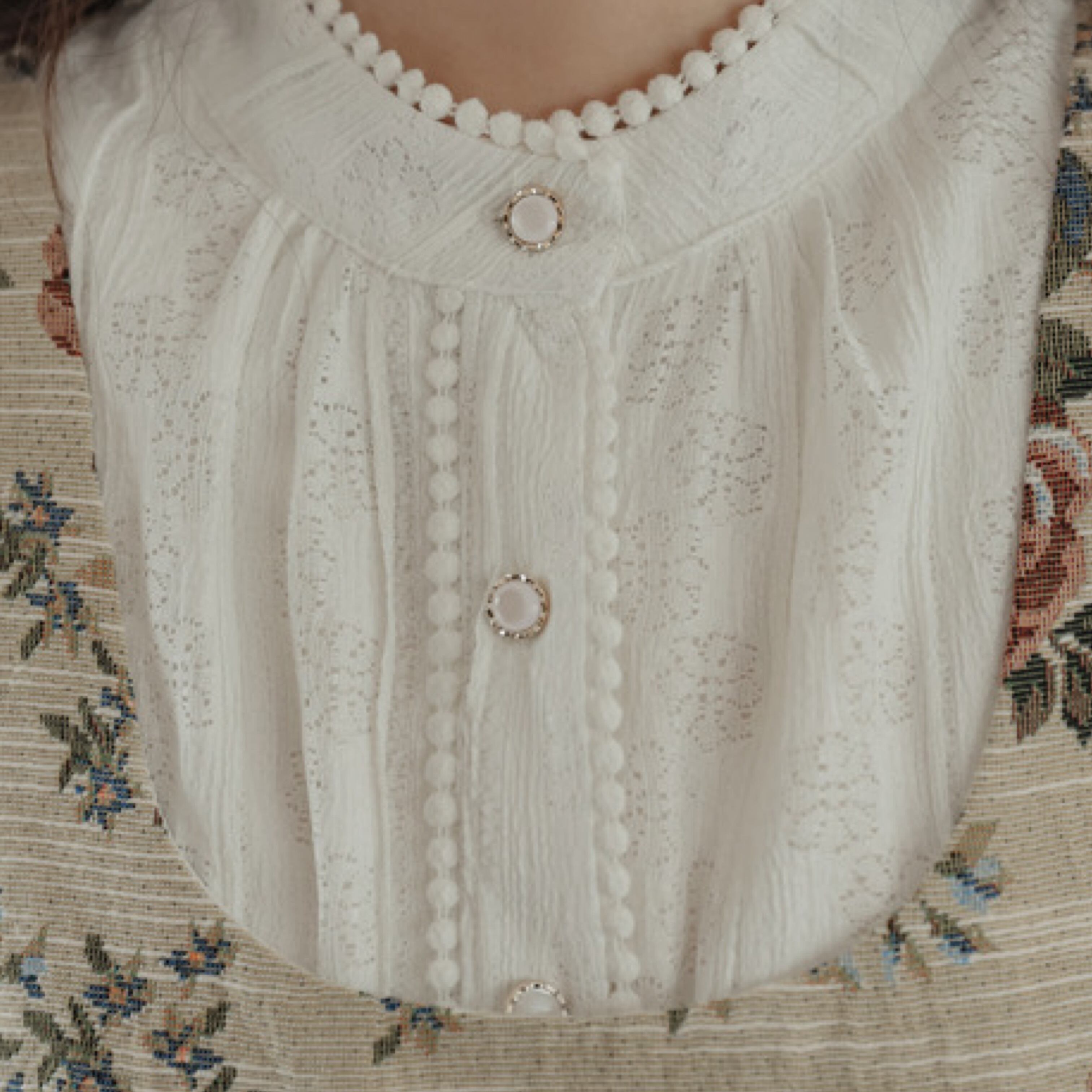 フレンチレトロ♡花柄レースミニワンピース E1368 | retro_n