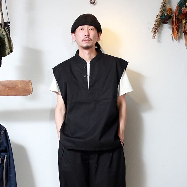 Porter Classic GABARDINE STAND COLLAR VEST ポータークラシック