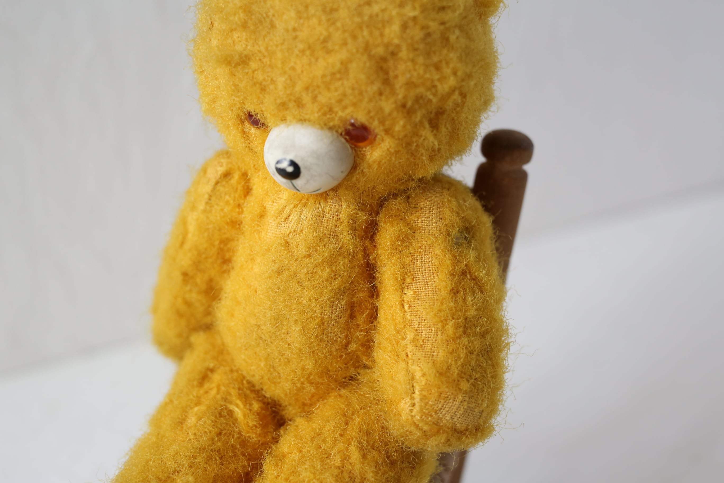 アンティーク ヴィンテージ テディベア DDRベア マスタードカラー N