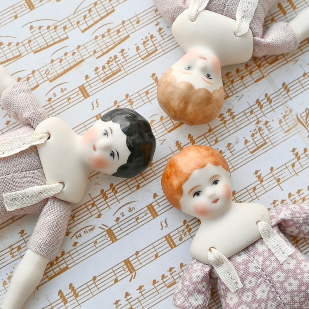 完成ドール】パリアンドール/ビスクヘッドクロスボディー/12.4〜8cm