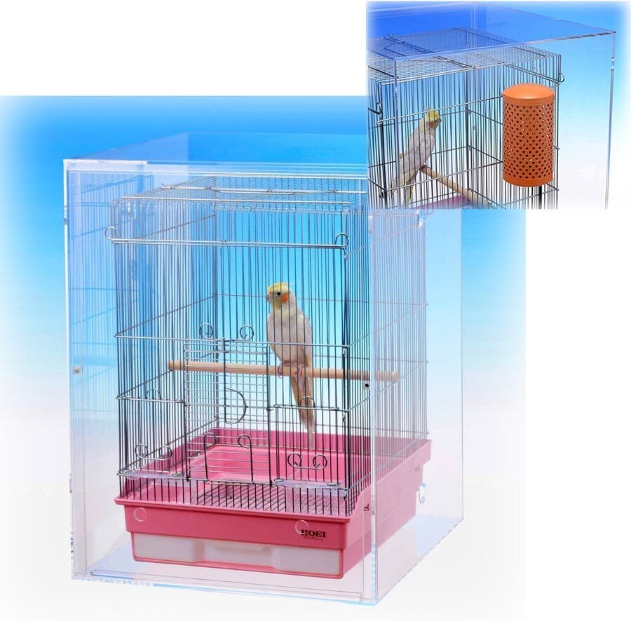 アクリルバードケージ【ヒーター外付けタイプ】 HOEI 35オウム 鳥かご