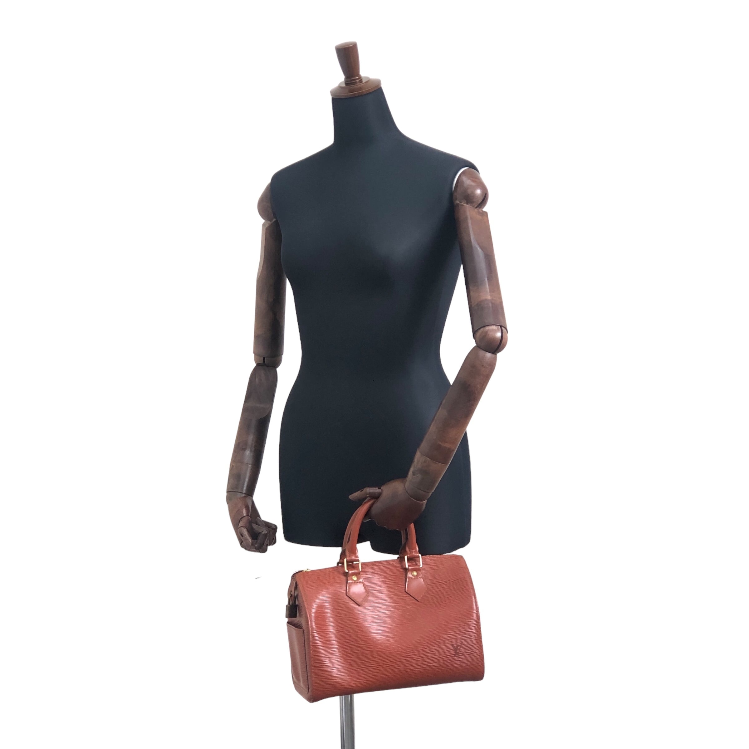 LOUIS VUITTON ルイヴィトン エピ ハンドバッグ ブラウン レザー