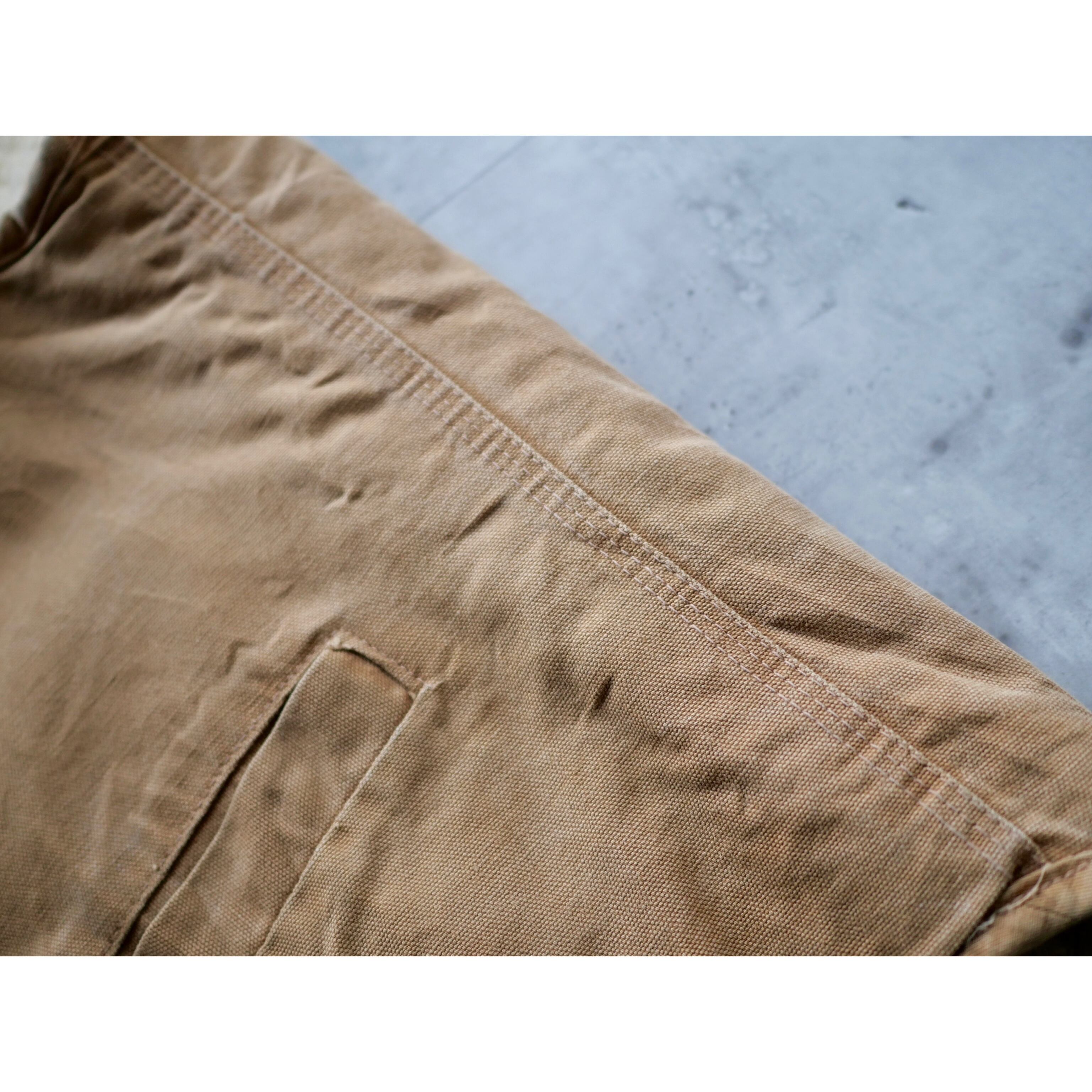 70s- carhartt duck boa vest brown カーハート ダック地 ボアベスト