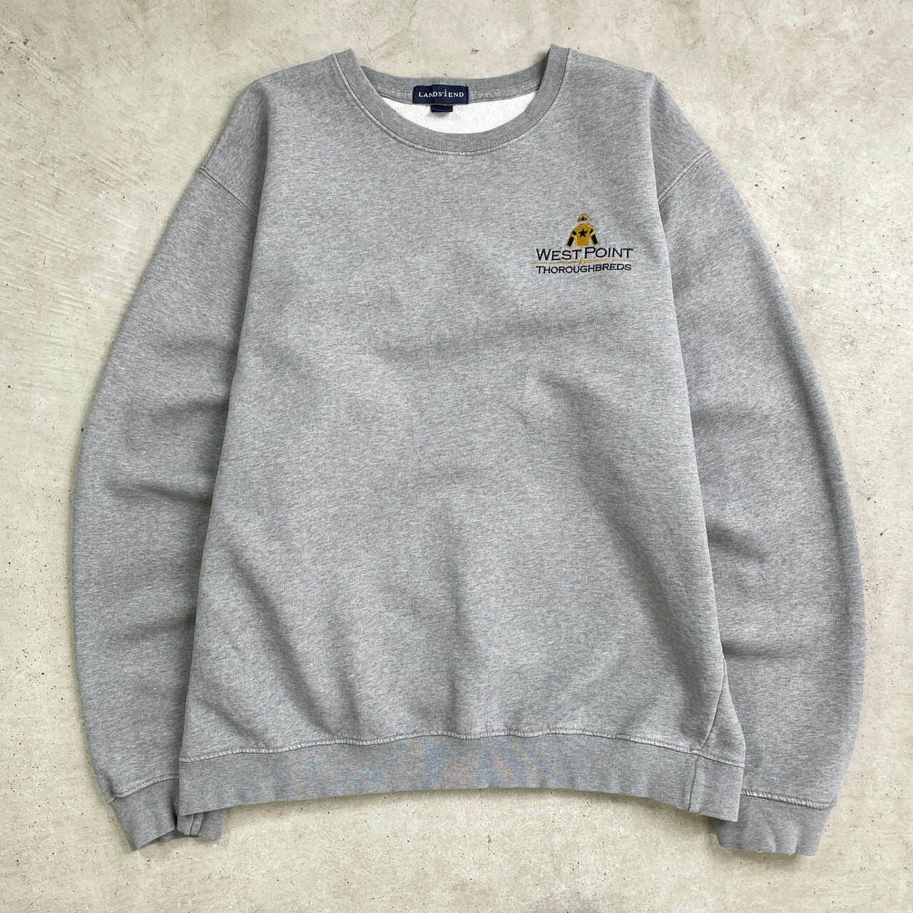 LANDS' END ランズエンド 企業ロゴ刺繍 スウェットシャツ メンズL 古着