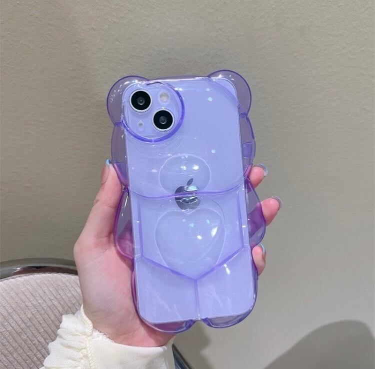 クリア3DくまさんiPhoneケース | Pay ID