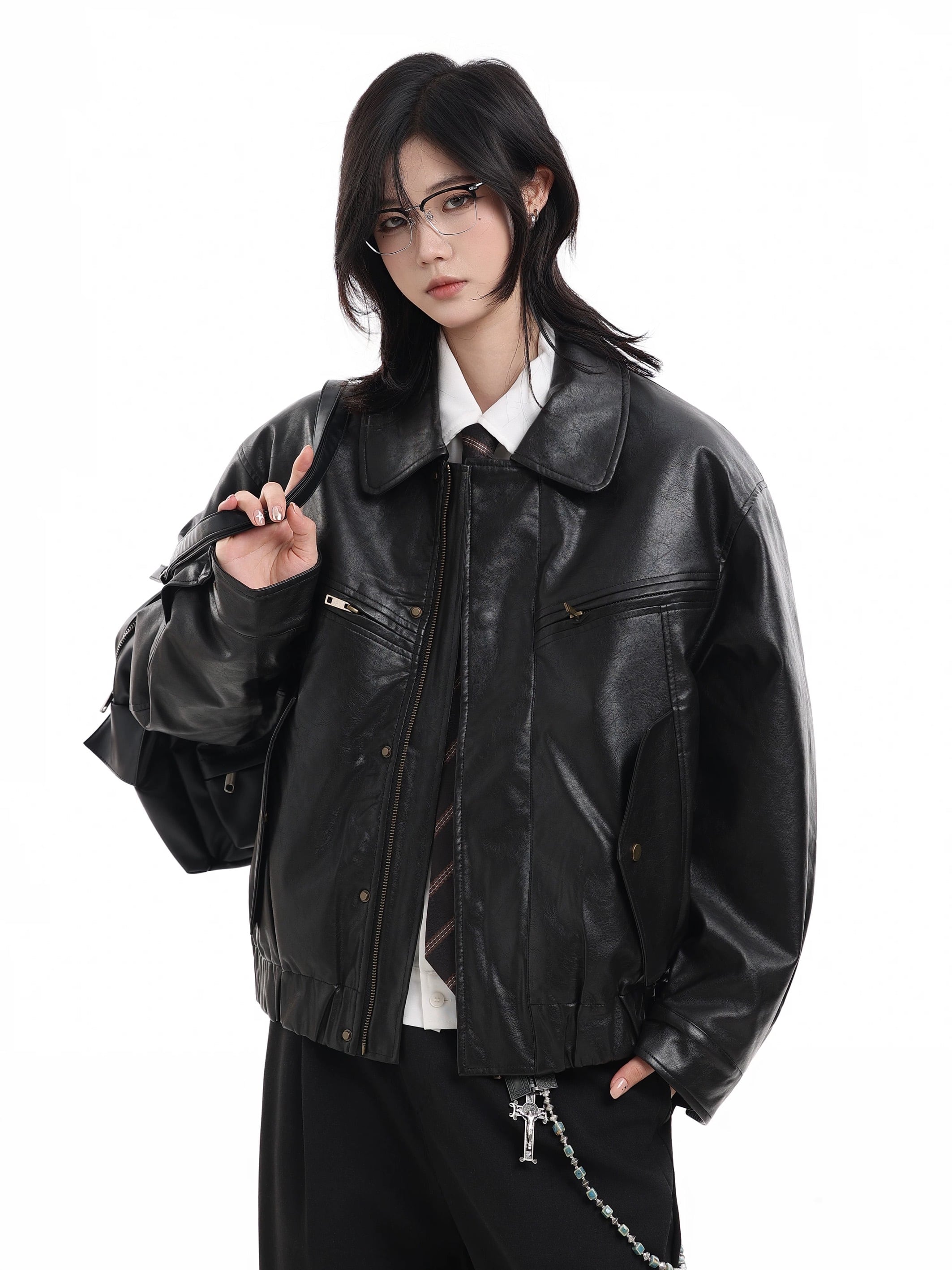 オーバーサイズ レザージャケット / Oversized Leather Jacket