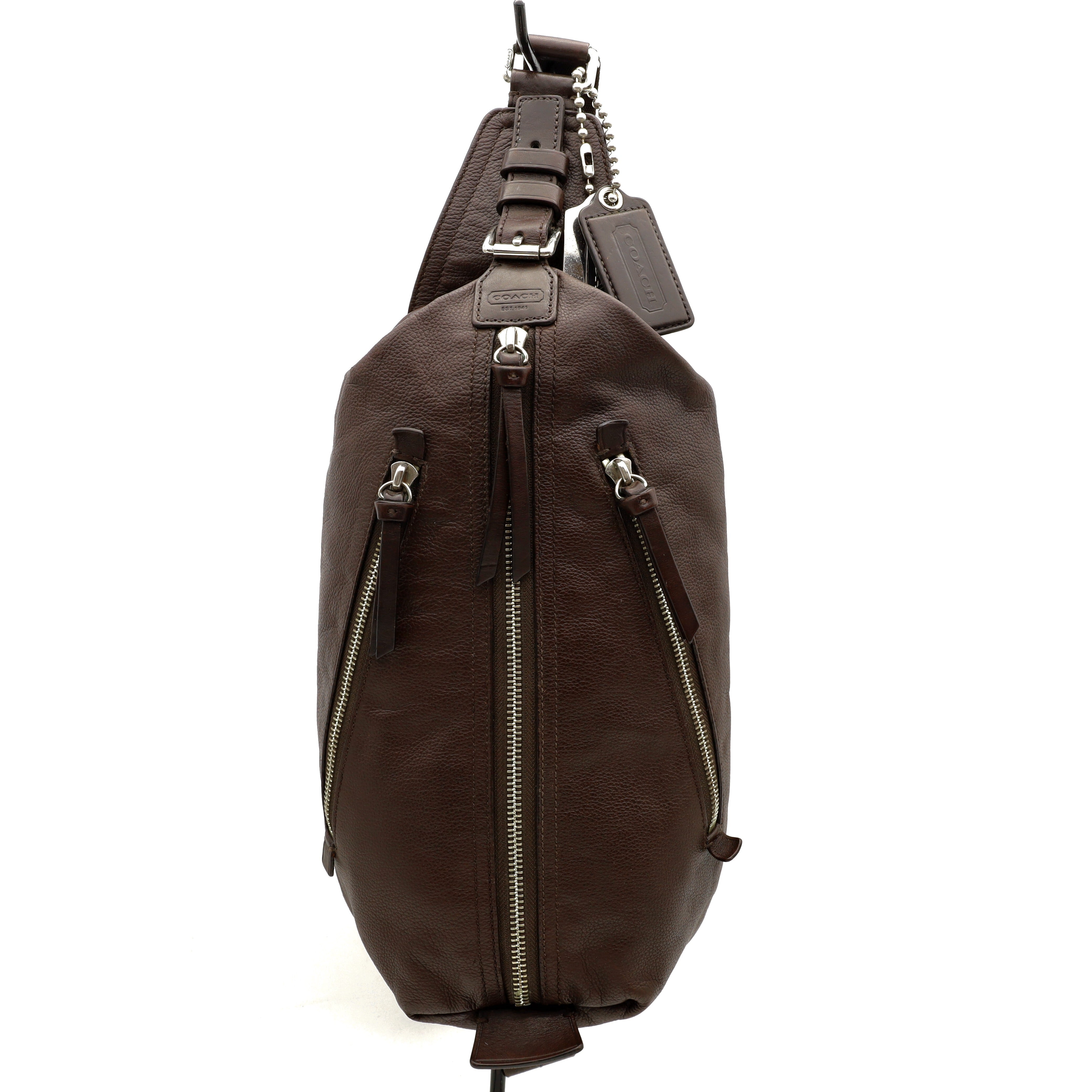 美品 COACH コーチ メンズ ボディバッグ トンプソン レザー スリング