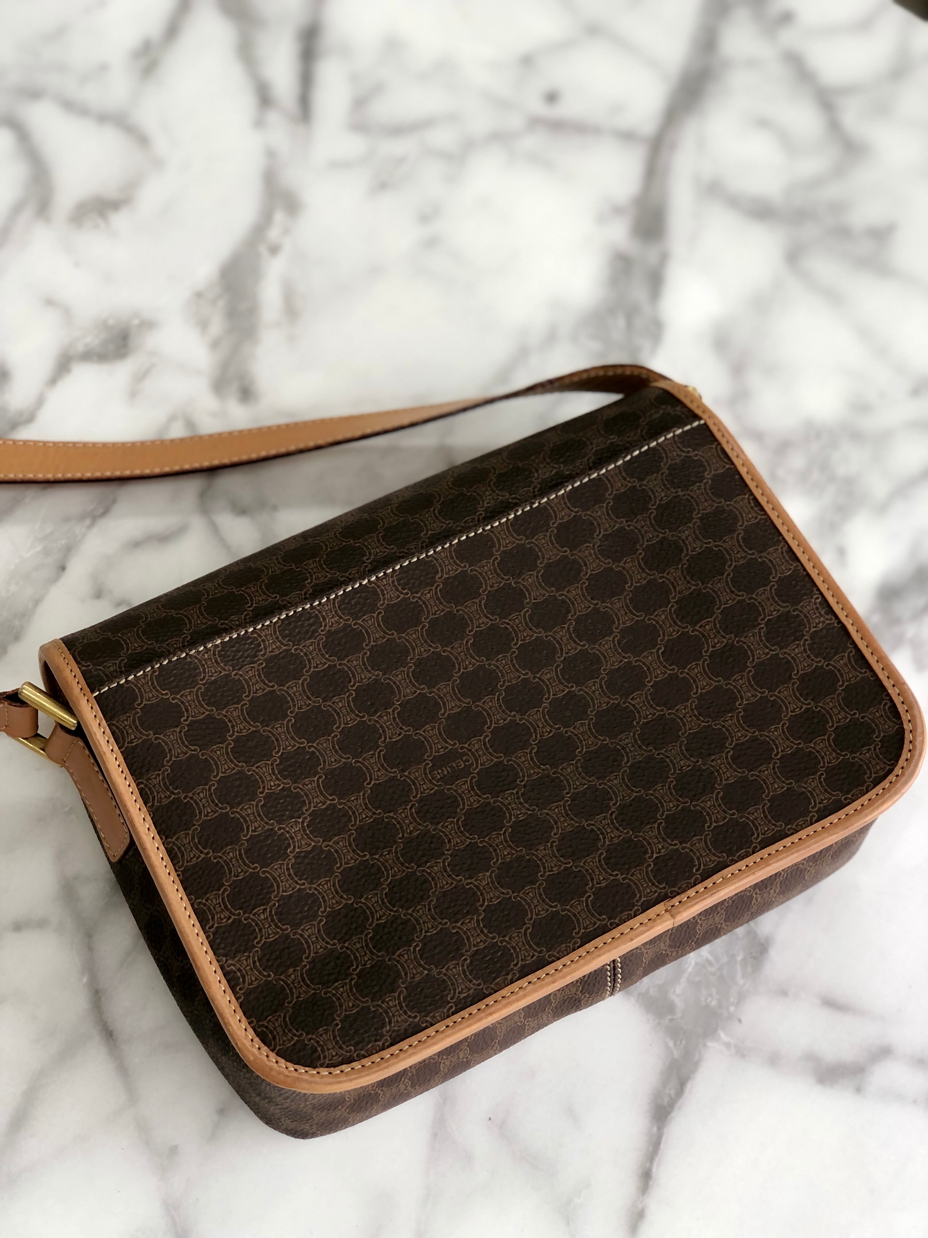 CELINE セリーヌ マカダム サークルロゴ クロスボディ ショルダー