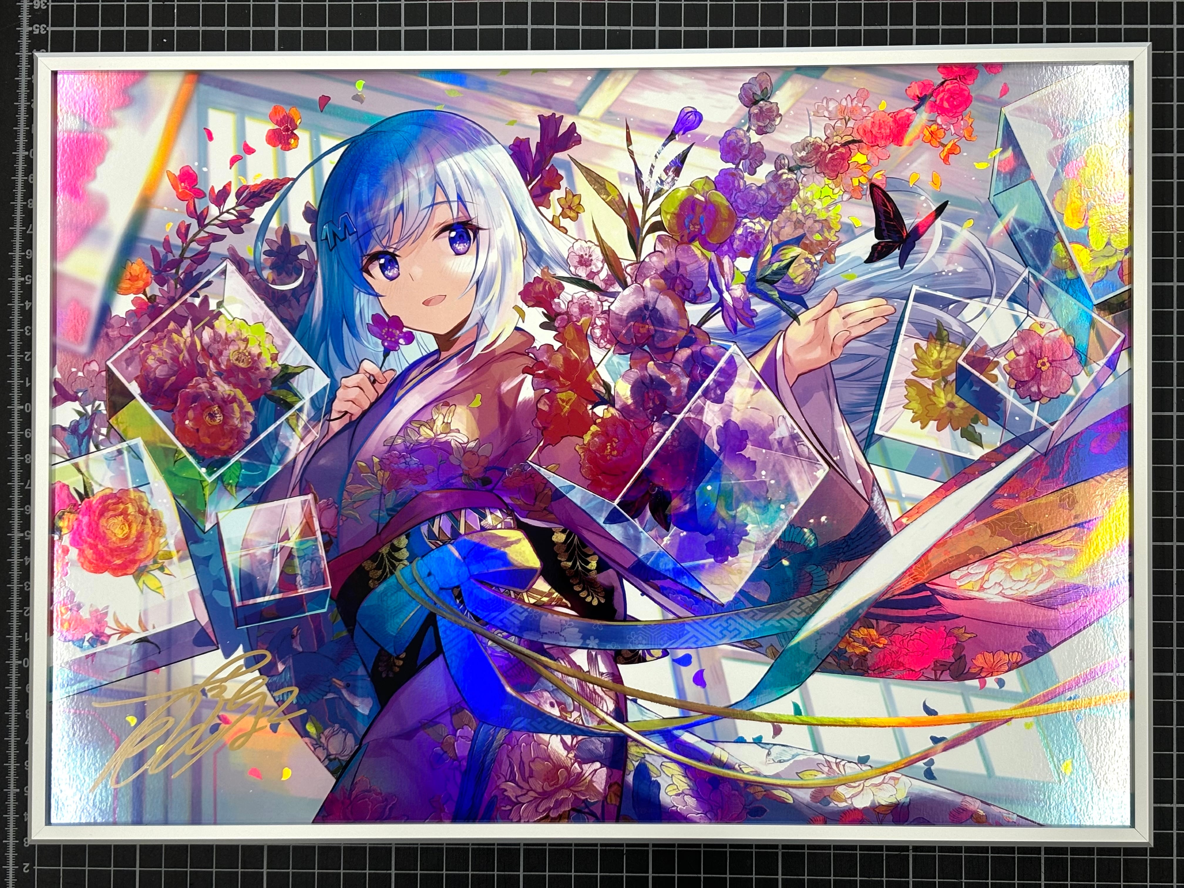 書泉POPUP展示品】オーロラアート A3サイズ 藤ちょこ「絵守未來