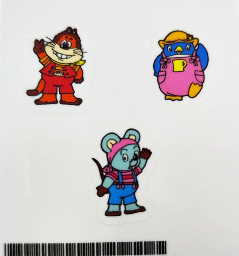 じゃじゃ丸 ぴっころ ぽろり ステッカー | スタジオじゃぴぽ