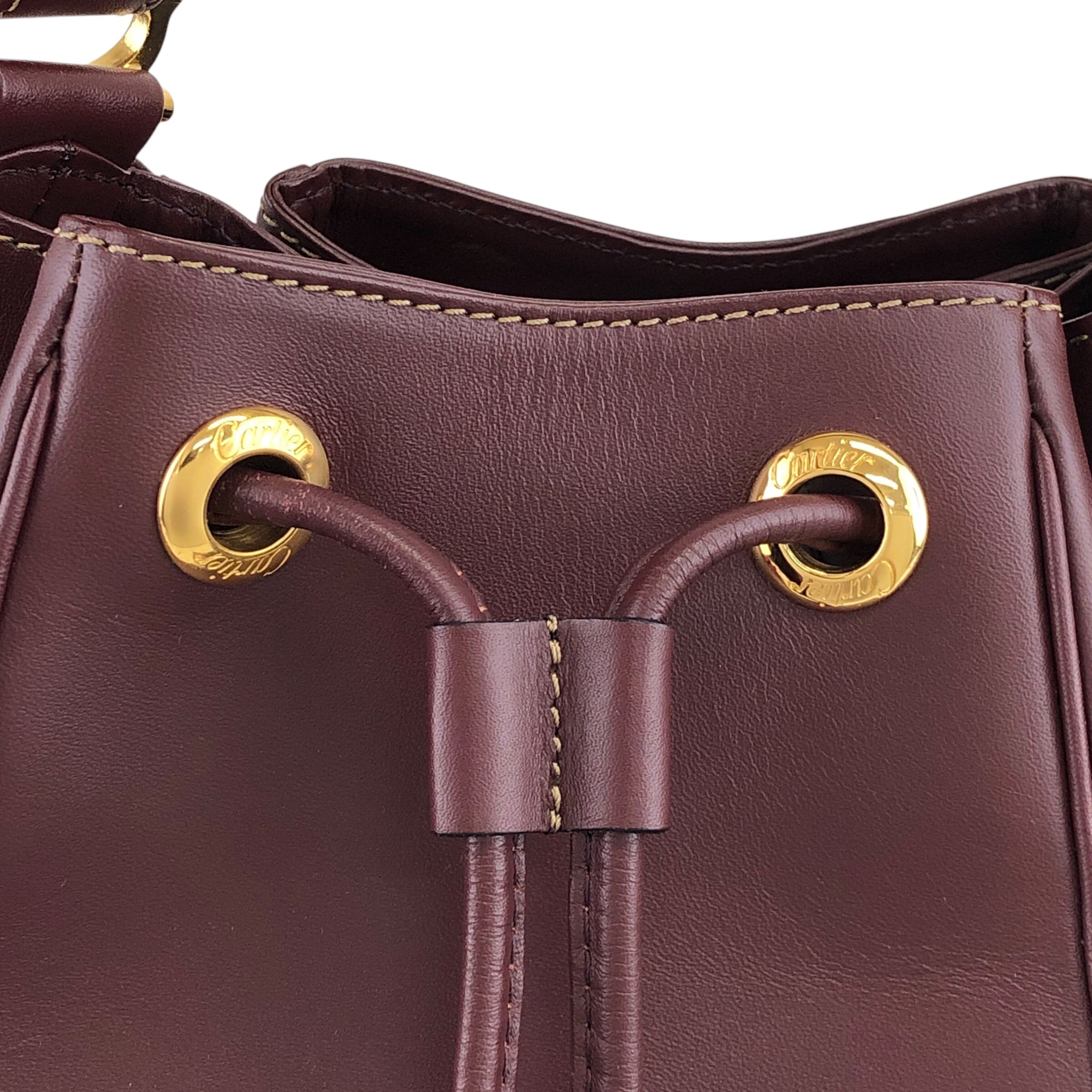 Cartier カルティエ マストライン ショルダーバッグ ボルドー ロゴ