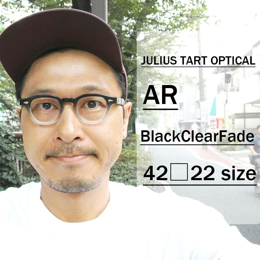 JULIUS TART OPTICAL / AR / ブリッジ:22mm / Black Clear Fade
