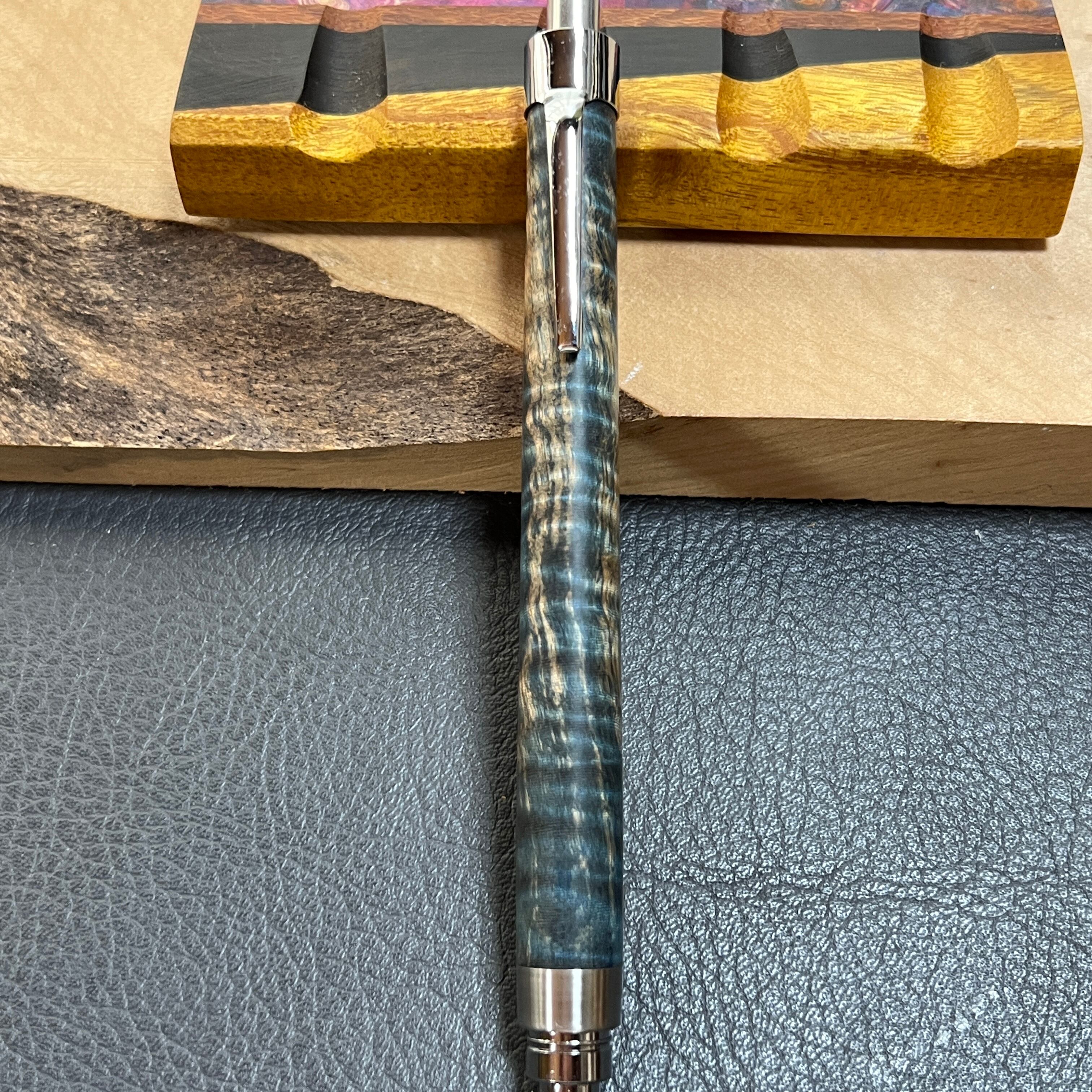 43栃縮杢スタビ 木製シャーペン 最強低重心 ステンレス | handwood