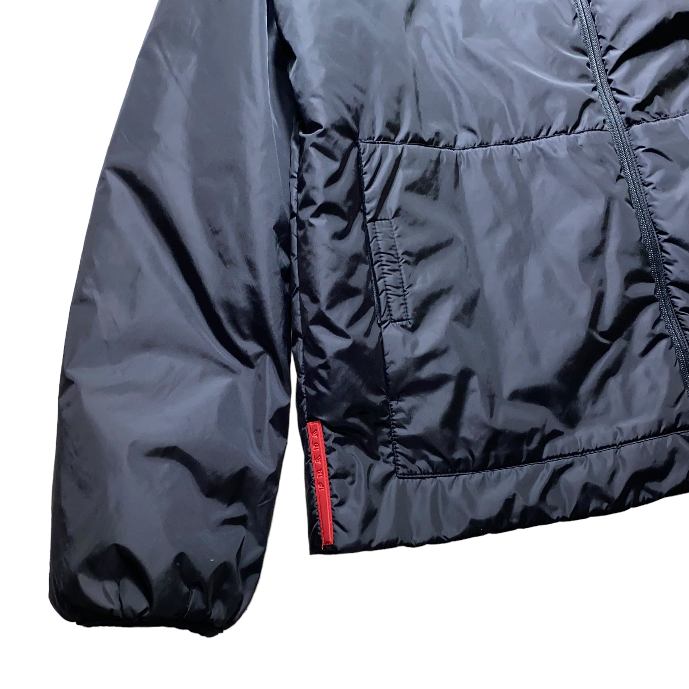 vintage PRADA SPORT black nylon liner blouson | NOIR ONLINE