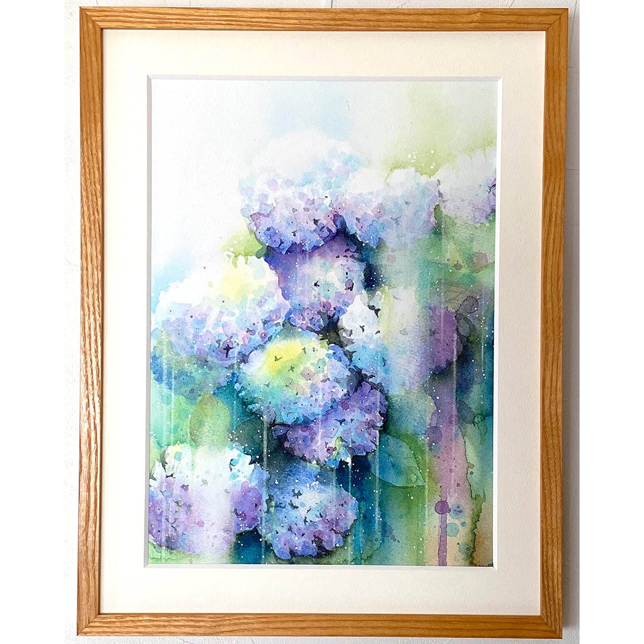 原画 『 紫陽花 』 アジサイの絵 水彩画 | 幸せの水彩画 ヒーリングアート