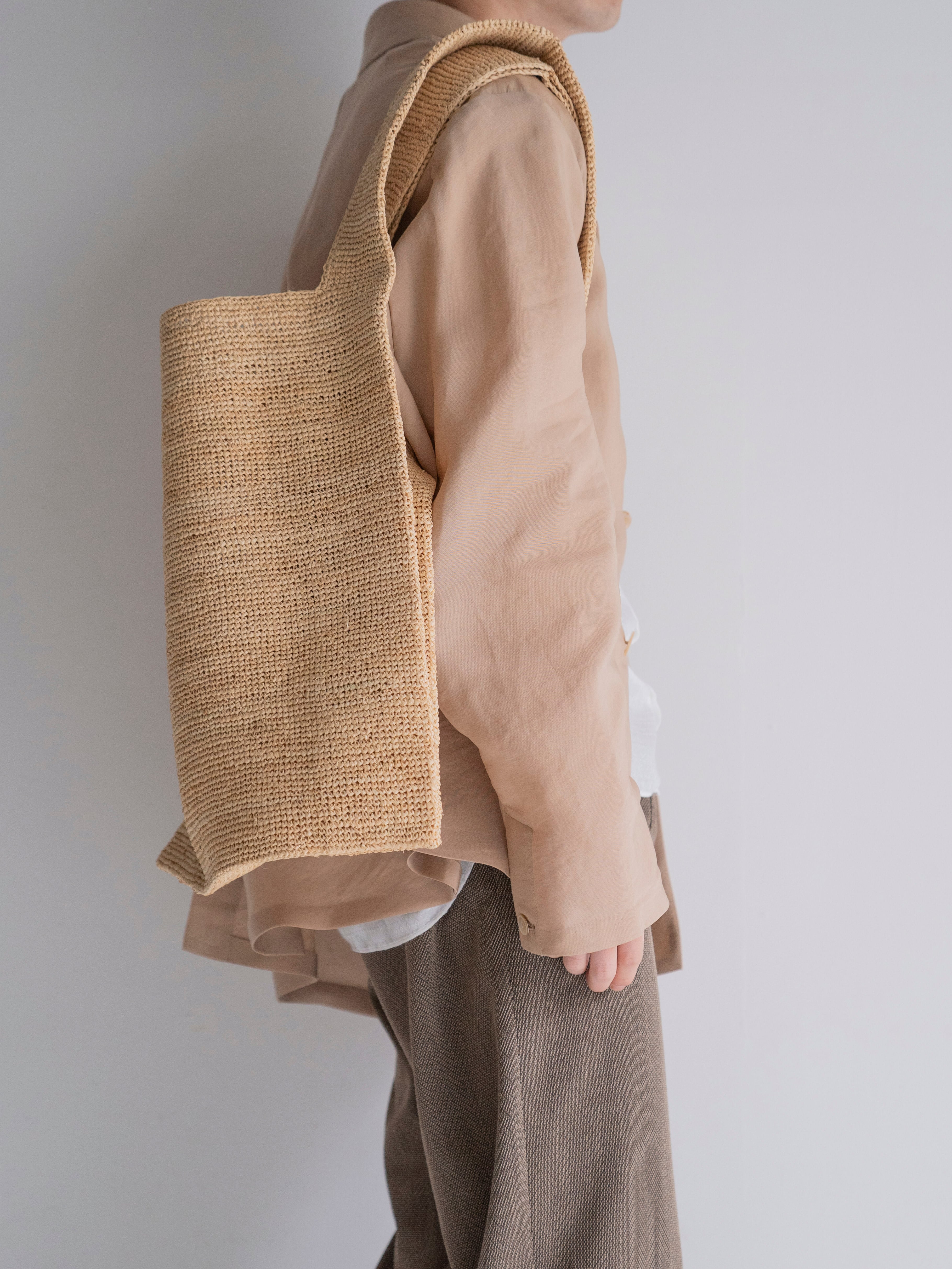 SEYA RAFFIA SHOPPING BAG NATURAL PEFA003-1 | BEST PACKING STORE