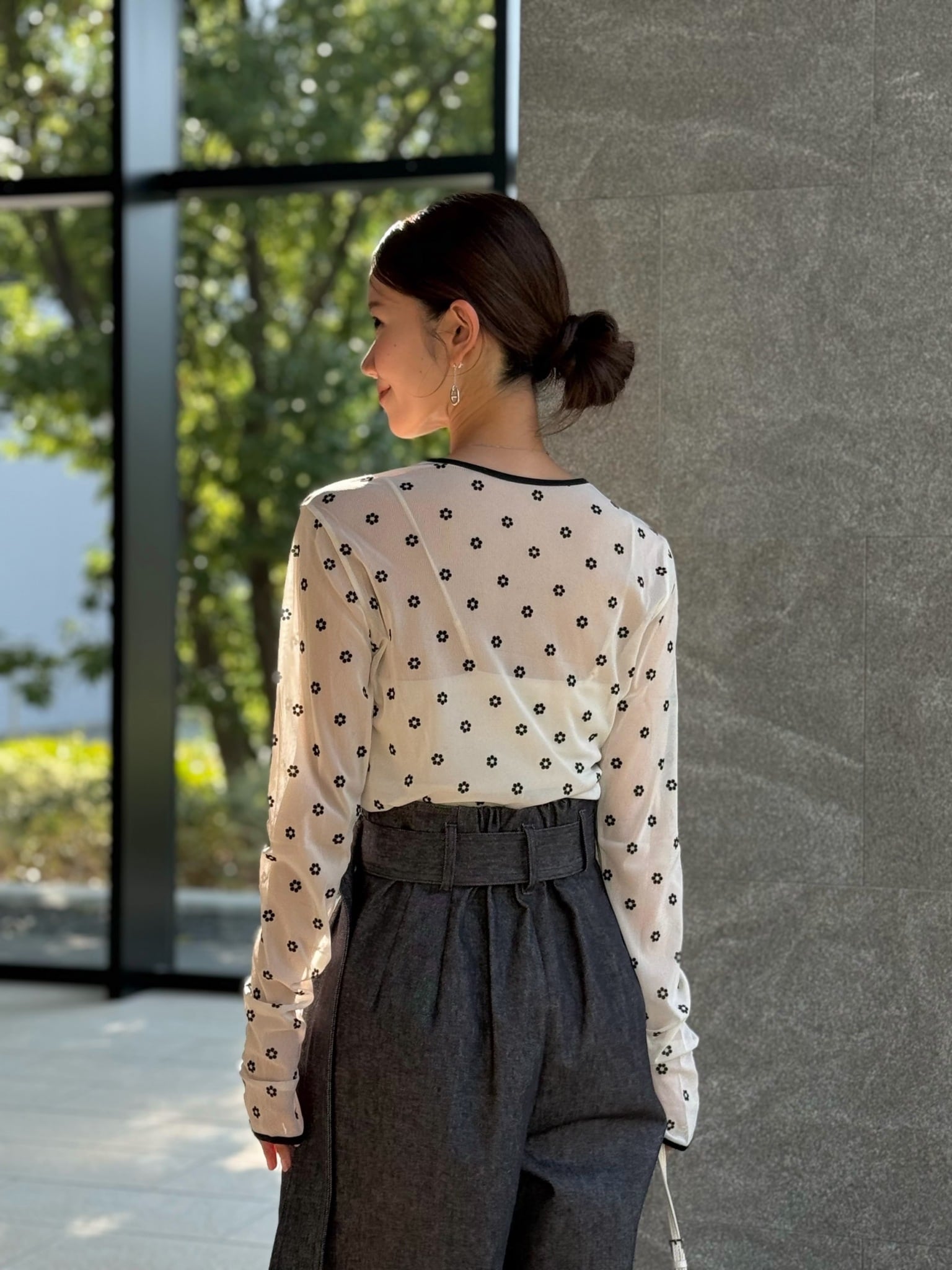 予約】sheer crew tops 