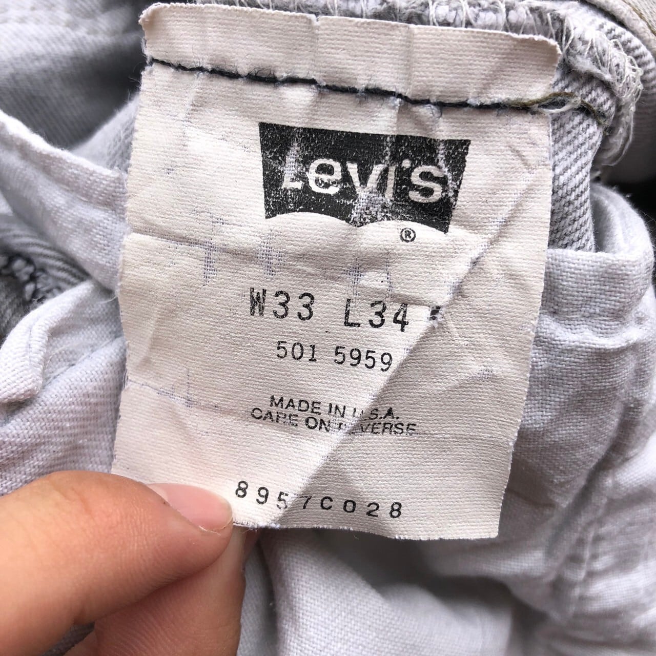 貴重 先染めブラック Levis 501 USA製 90s リーバイス ブラックデニム
