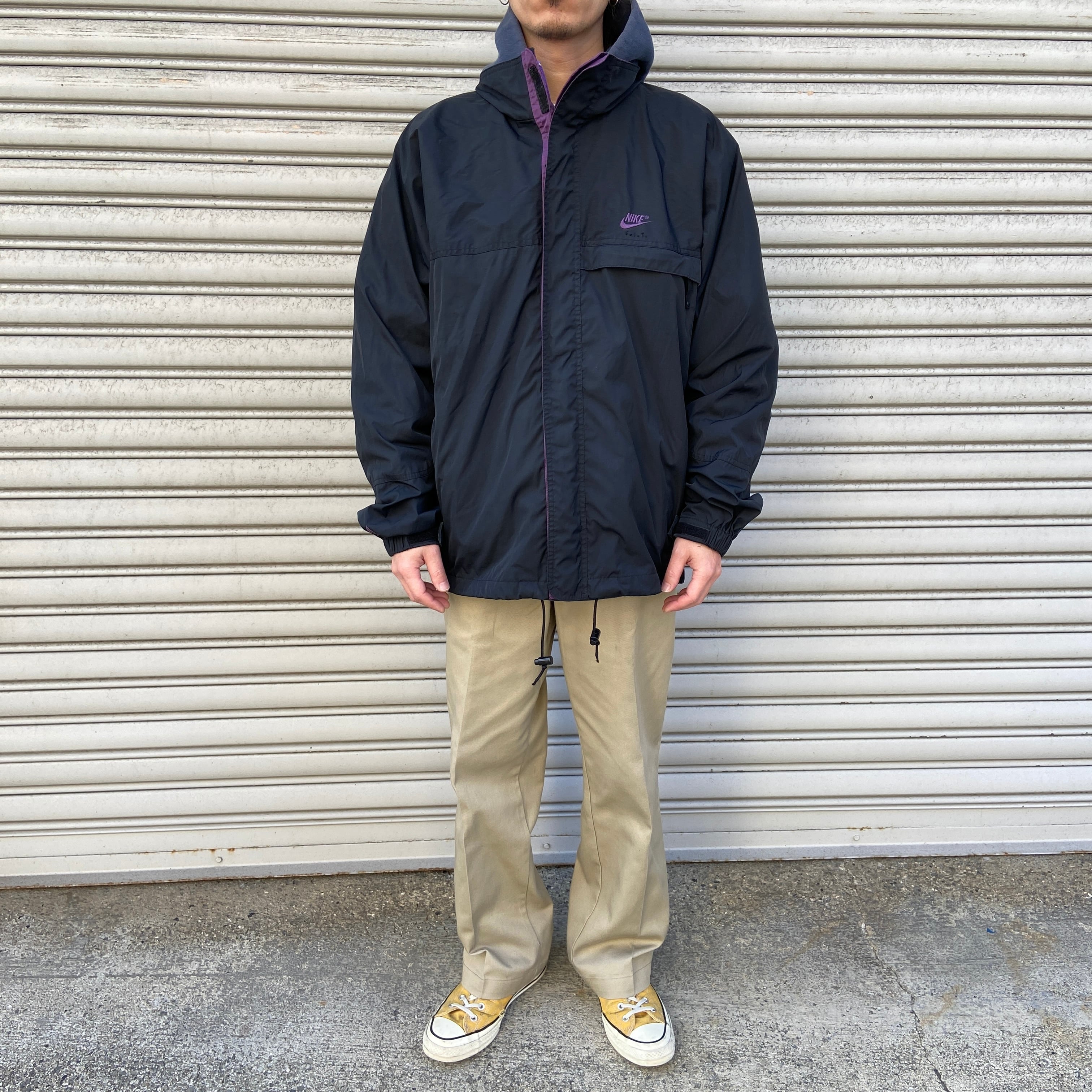 90s NIKE ACG STORMFIT ナイロンジャケット 黒 紫 | 古着屋 Uan