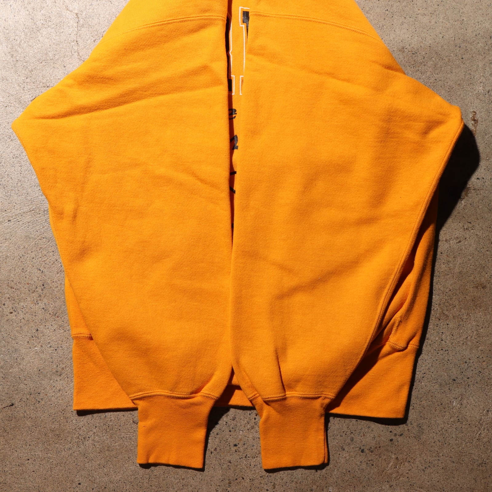 極美品 XL 黄色 二段 90s USA リバースウィーブ チャンピオン