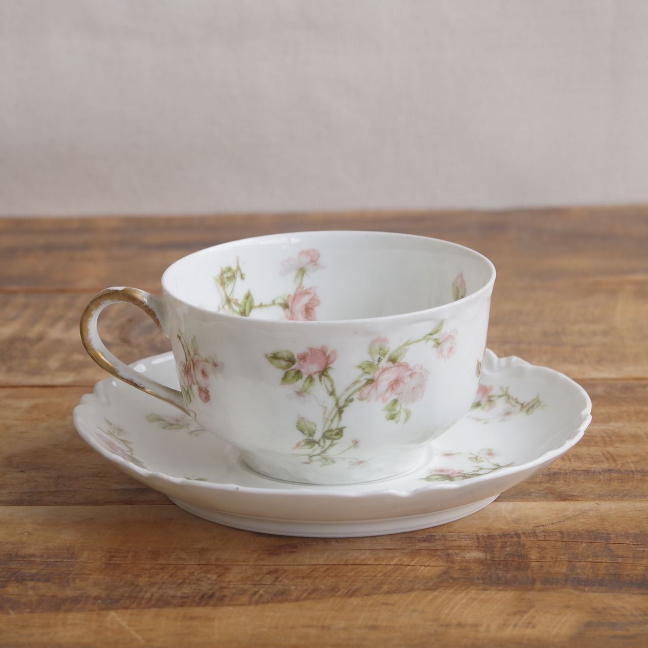 リモージュ アビランド フロンテナック 薔薇 花柄 ティーカップ