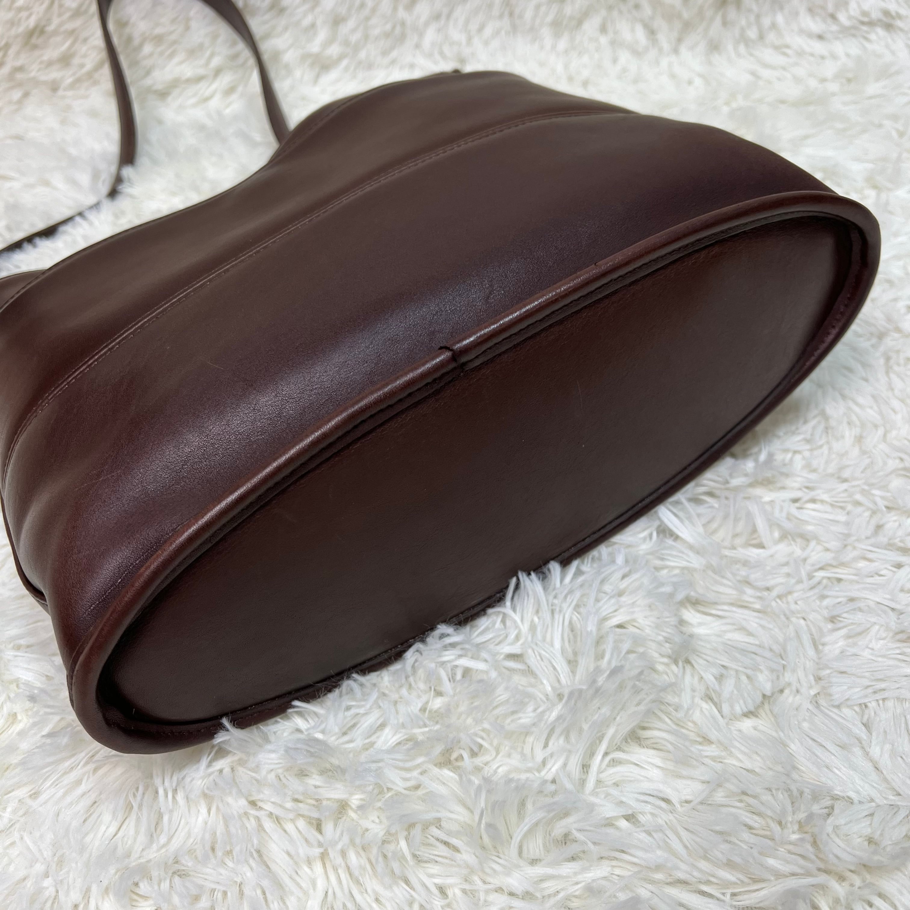 オールドコーチ バケツ型トートバッグ ショルダーバッグ 茶 ブラウン