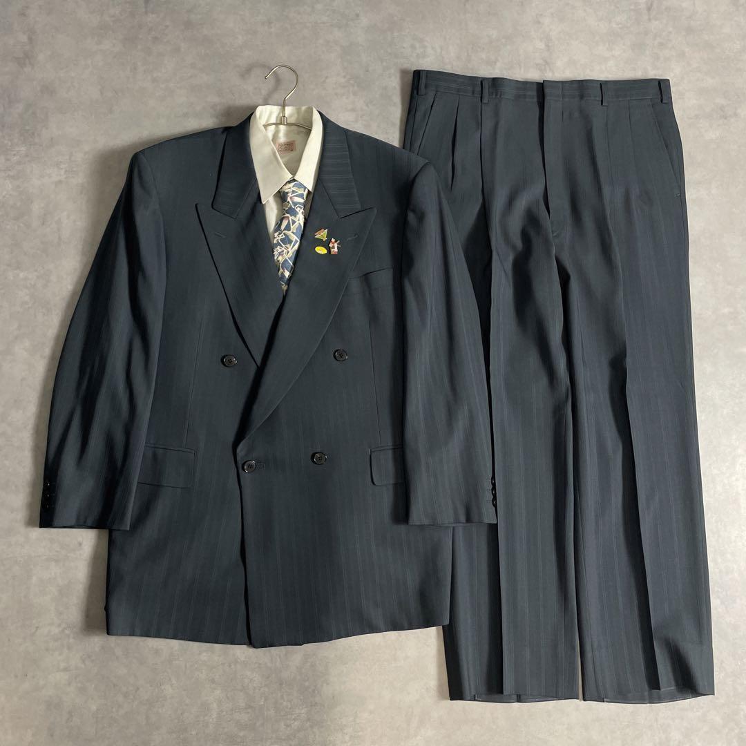 90s ヴィンテージ スーツ ダブル セットアップ ピンズvol.77 高級 | Flog.
