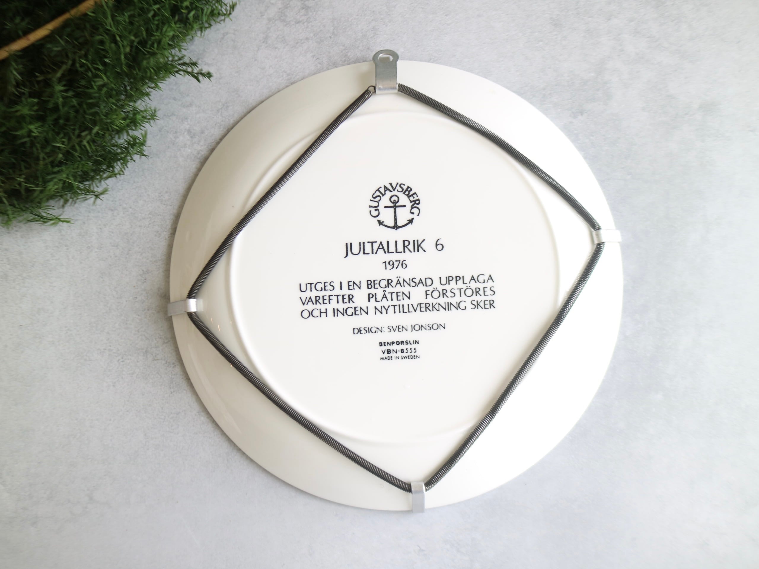 Gustavsberg グスタフスベリ/ クリスマスイヤープレート 1976年